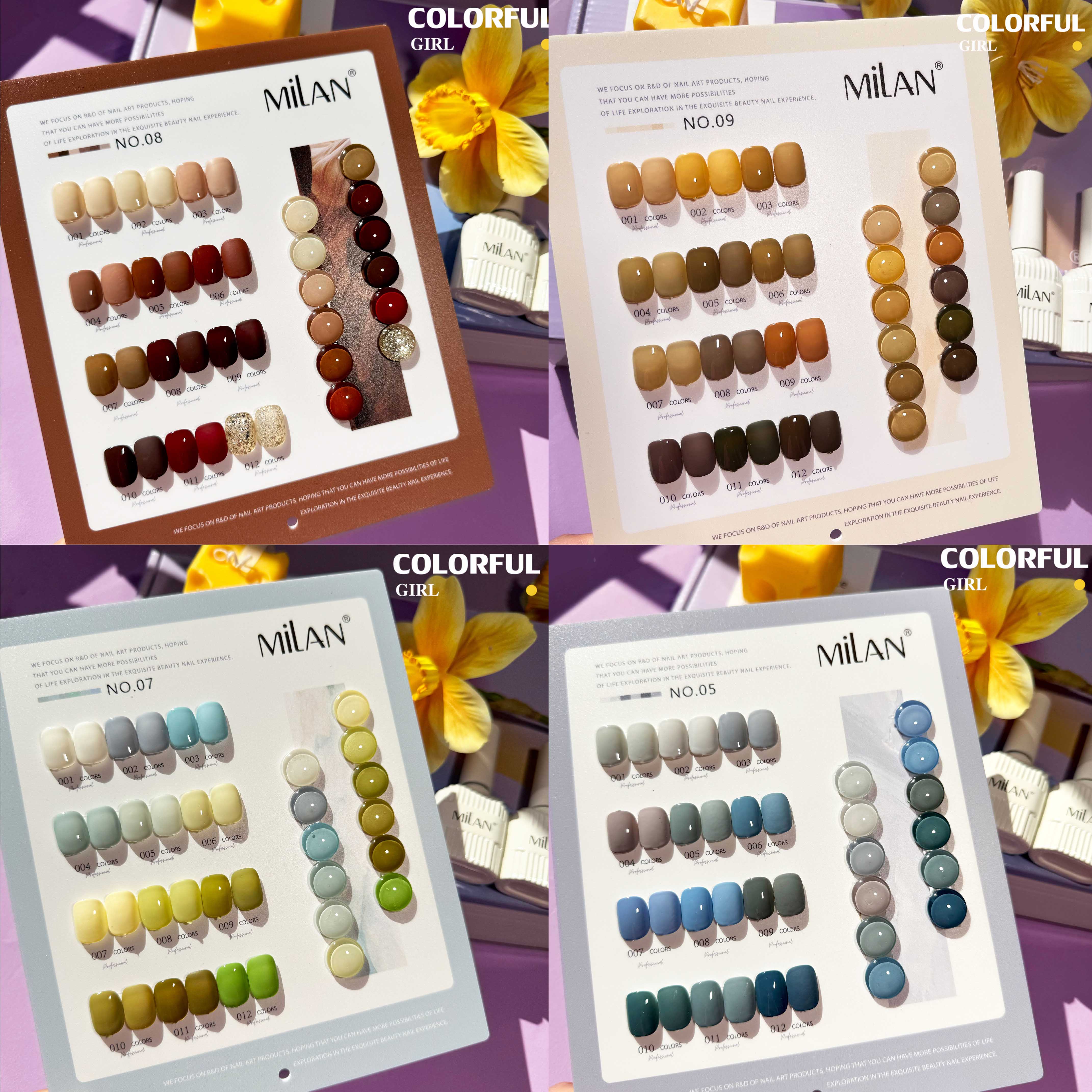 สีเจล Milan New🎉 มาใหม่ 12สี สีพาสเทลพร้อมส่ง แถมฟรีชาร์ทสีน่ารัก