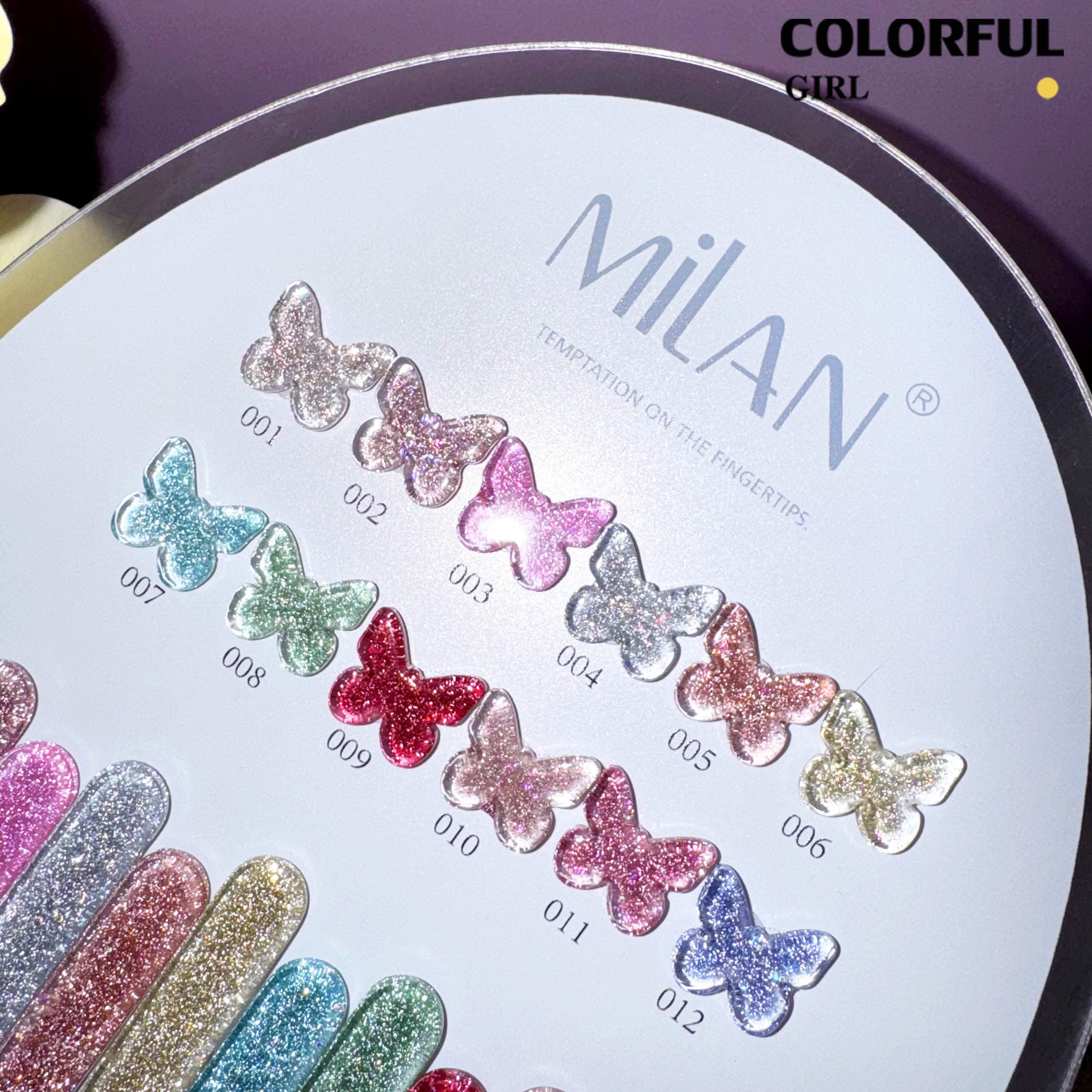 【พร้อมส่ง】Milan สีเจลแฟลช 12 สี ✨ เจลกลิตเตอร์ประกายวิ้งค์ สีแน่น ติดทนนาน สีเจลทาเล็บ สี แถม ชาร์ทสี ยาทาเล็บเจล 15 มล.(ทามาให้แล้ว พร้อมใช้งาน)