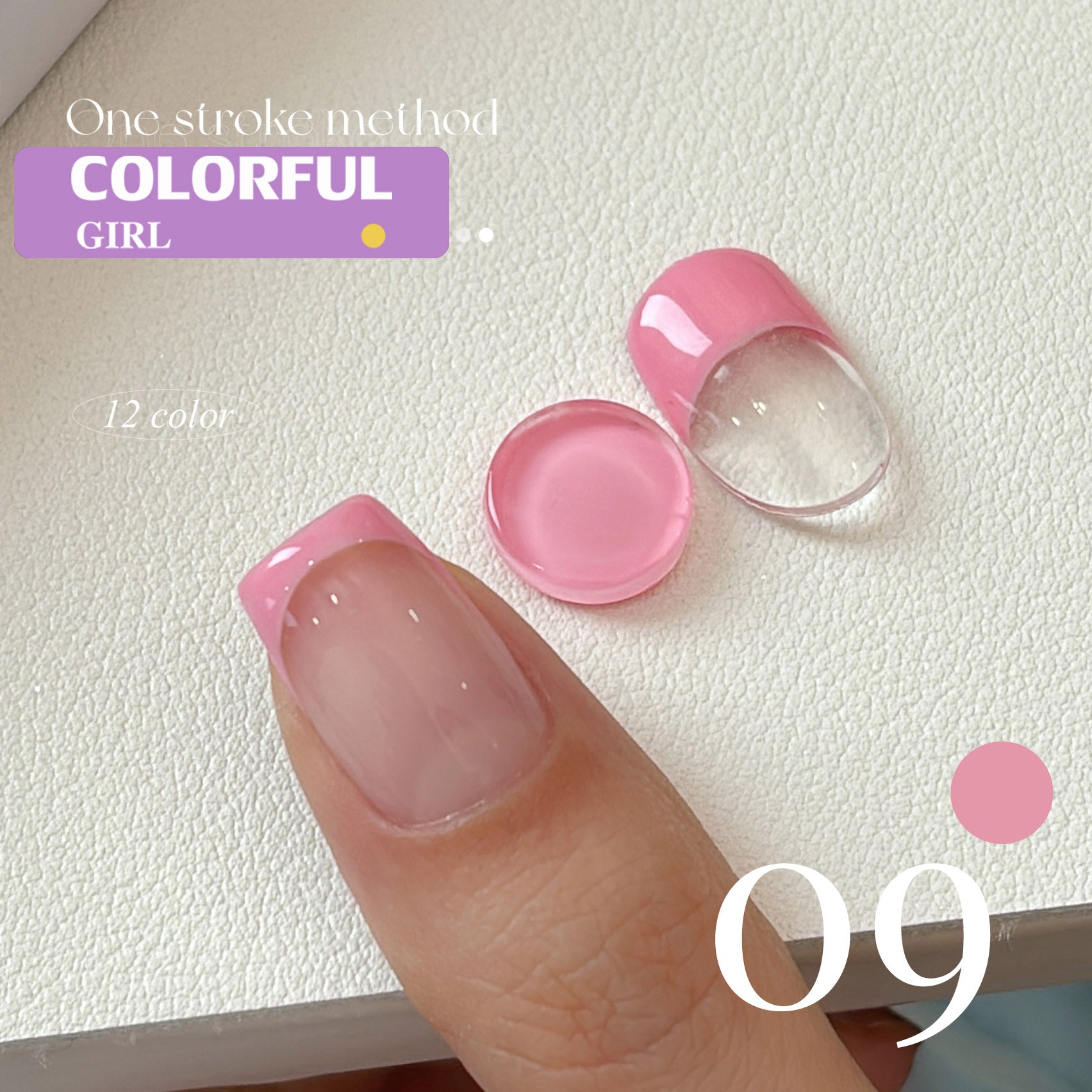 QINGYOU สีเจลแบบไลน์เนอร์ 12 สี สีพาสเทล สามารถใช้เพ้นท์ ลากเส้น หรือเฟร้นซ์ปลายเล็บ ได้