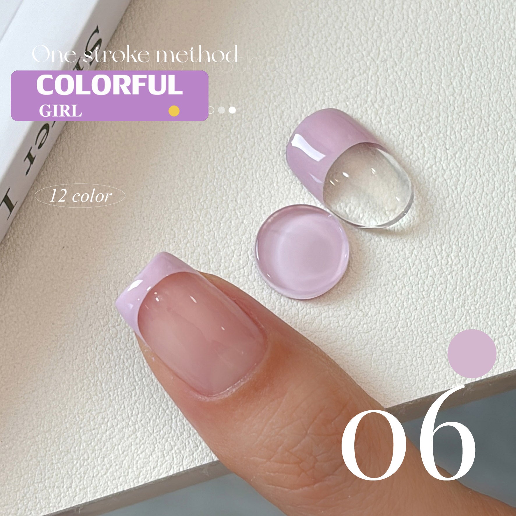 QINGYOU สีเจลแบบไลน์เนอร์ 12 สี สีพาสเทล สามารถใช้เพ้นท์ ลากเส้น หรือเฟร้นซ์ปลายเล็บ ได้
