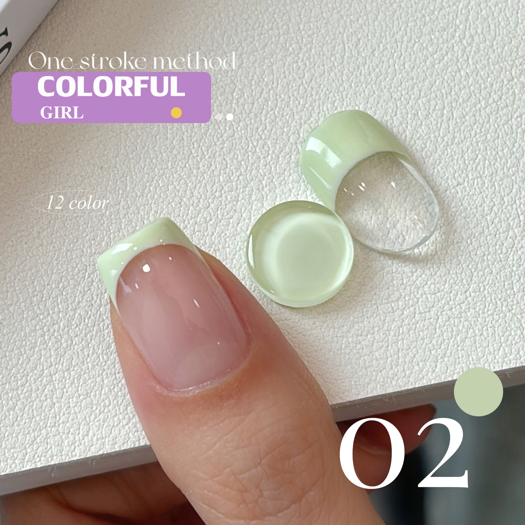 QINGYOU สีเจลแบบไลน์เนอร์ 12 สี สีพาสเทล สามารถใช้เพ้นท์ ลากเส้น หรือเฟร้นซ์ปลายเล็บ ได้