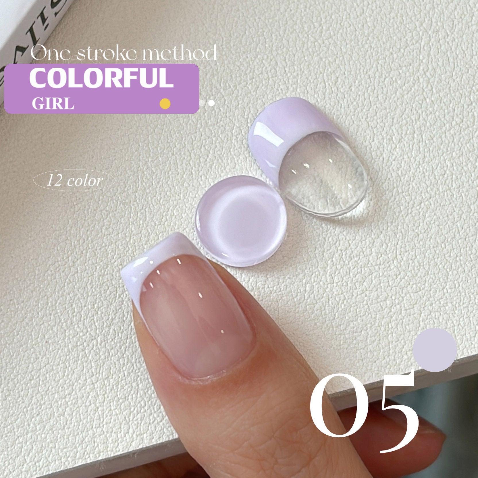 QINGYOU สีเจลแบบไลน์เนอร์ 12 สี สีพาสเทล สามารถใช้เพ้นท์ ลากเส้น หรือเฟร้นซ์ปลายเล็บ ได้