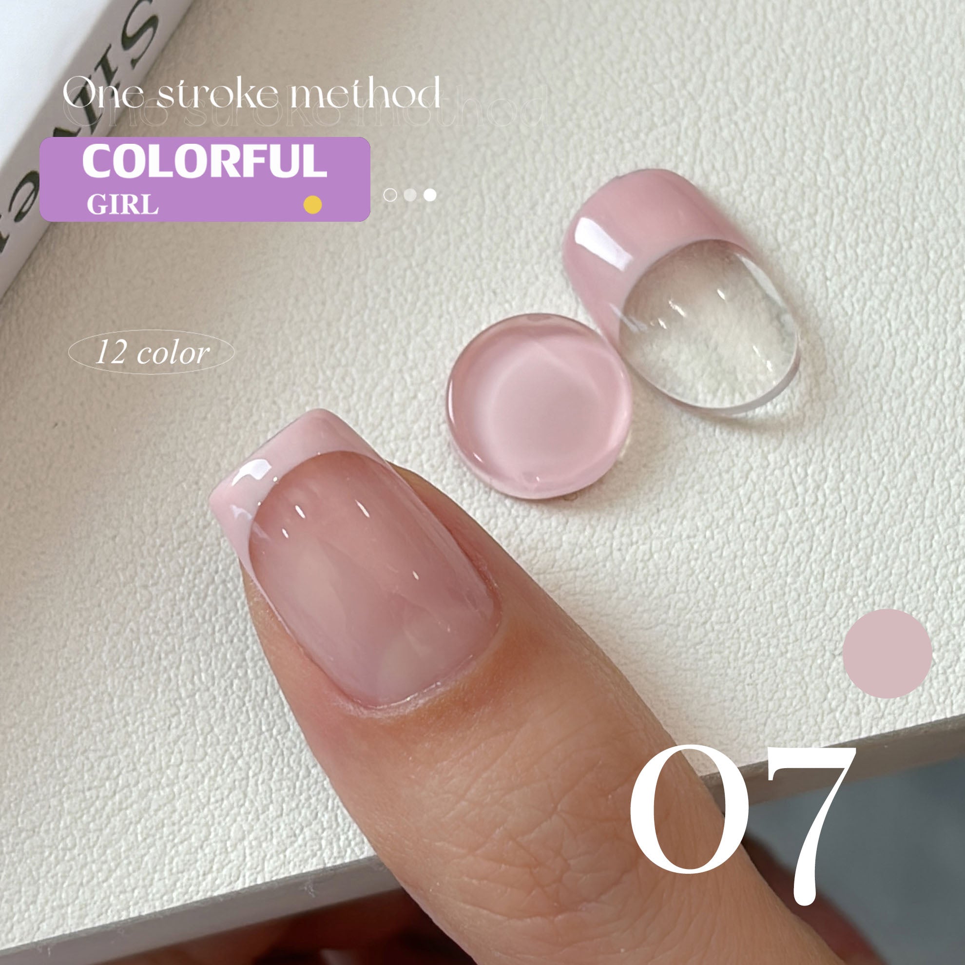 QINGYOU สีเจลแบบไลน์เนอร์ 12 สี สีพาสเทล สามารถใช้เพ้นท์ ลากเส้น หรือเฟร้นซ์ปลายเล็บ ได้