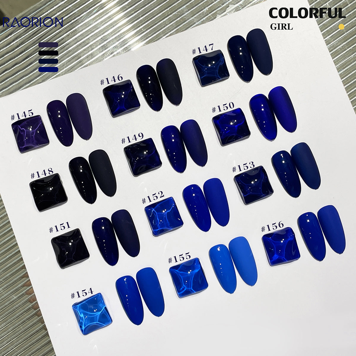 【พร้อมส่ง】 สีทาเล็บเจลColorful girl สี( Colorful girl) สีเจล สีเจลสีพื้น 12สีชุดเจลสีฟ้า แถม ชาร์ทสี