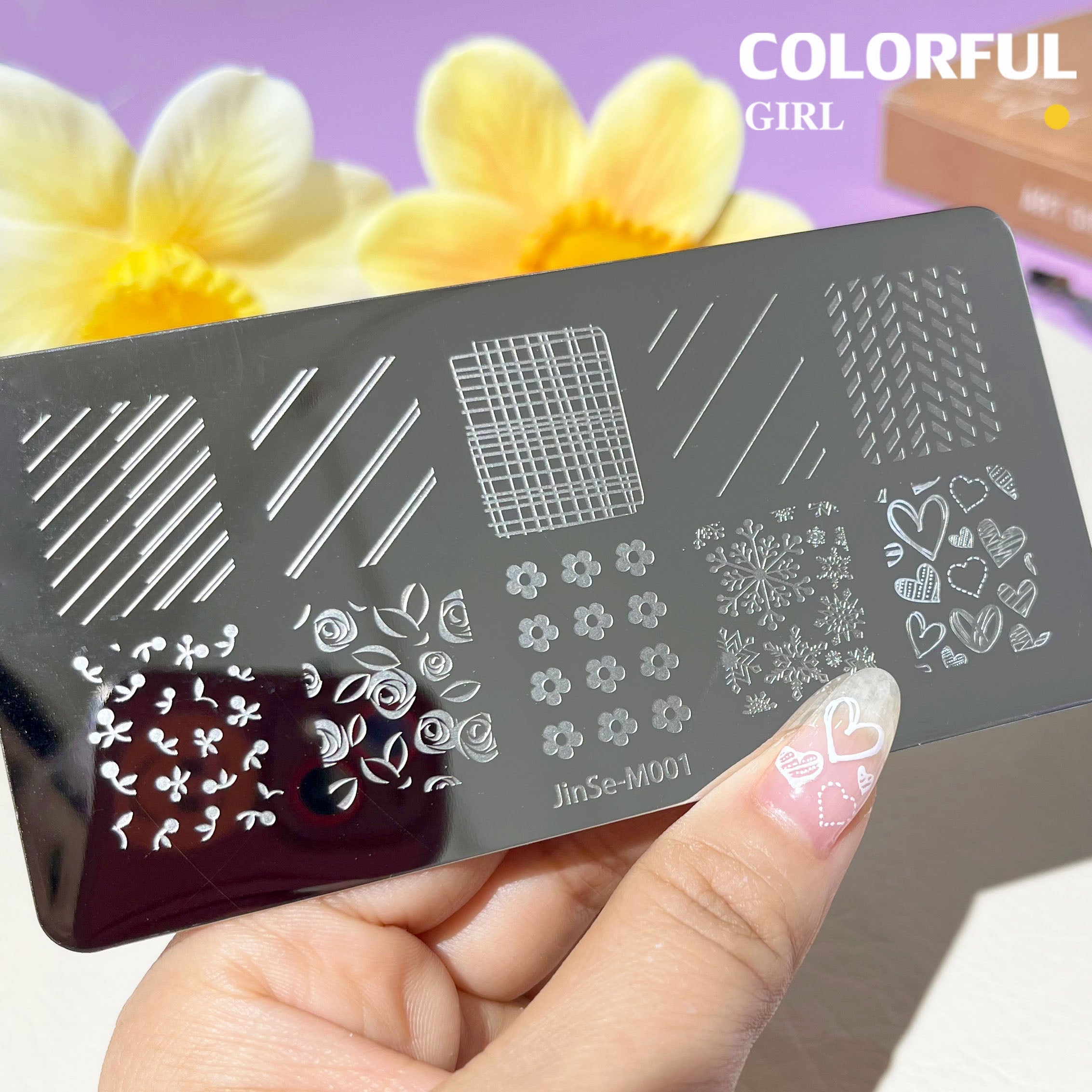 Stamping plate แผ่นปั้มลาย เพ้นท์ลาย ลายฉลุพิมพ์เล็บ ( มีหลายลายให้เลือก )