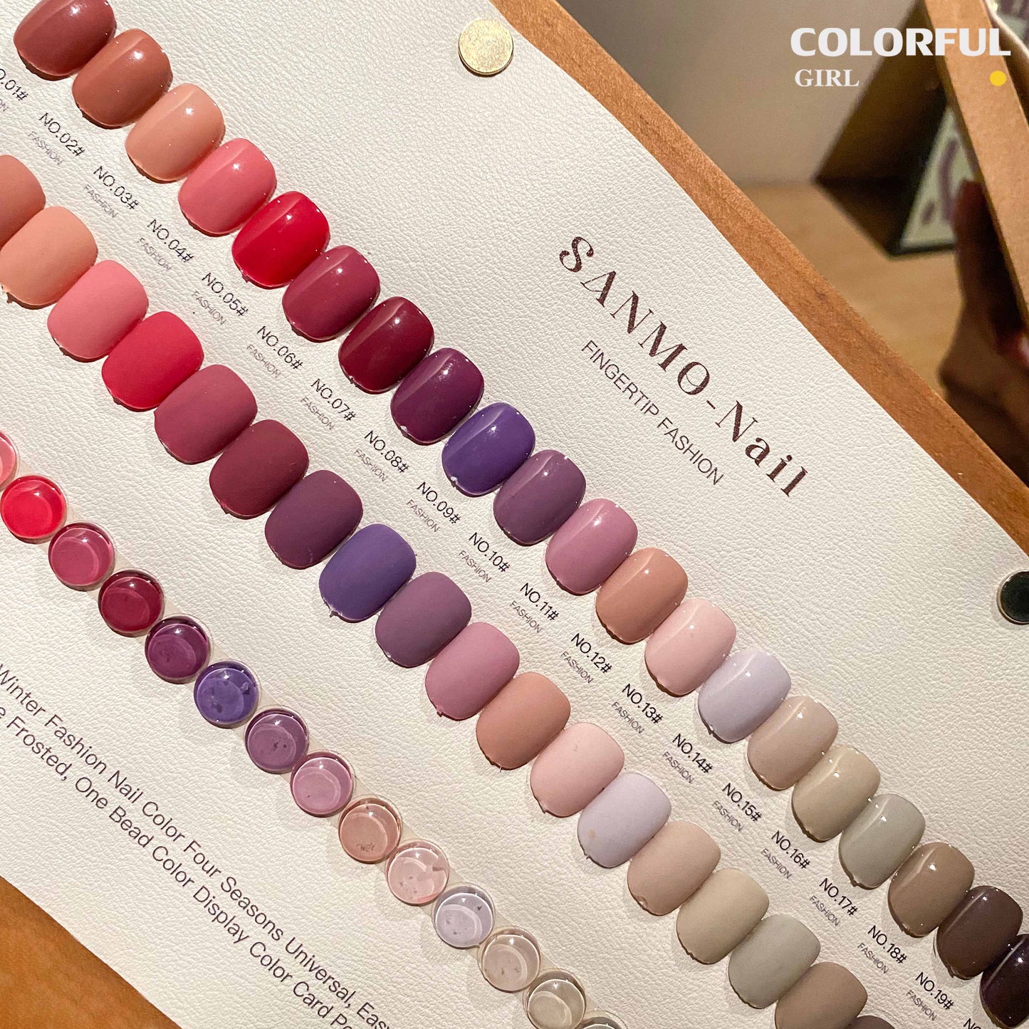 【พร้อมส่ง】20สี โทนสีม่วง / โทนสีน้ำตาล สีเจลสีพื้น SANMO สี ( SANMO) สีเจล 20สี แถม ชาร์ทสี