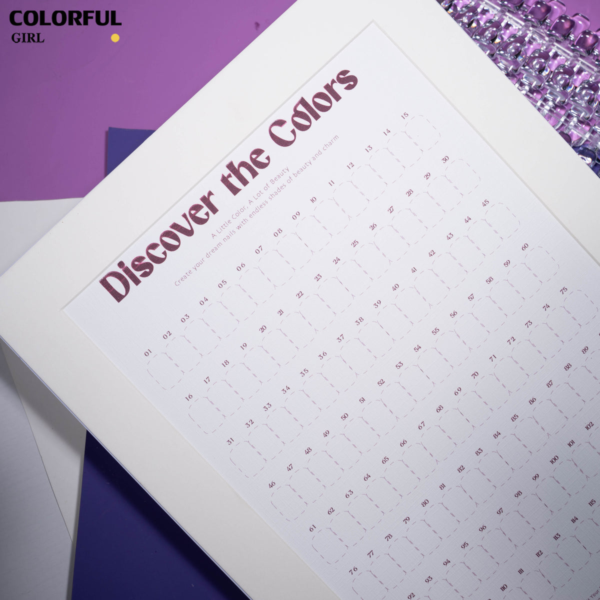Colorful Girl ชาร์จโชว์สีเจล 80 ช่อง พร้อมเล็บ,กาวติด และขาตั้งเหล็ก