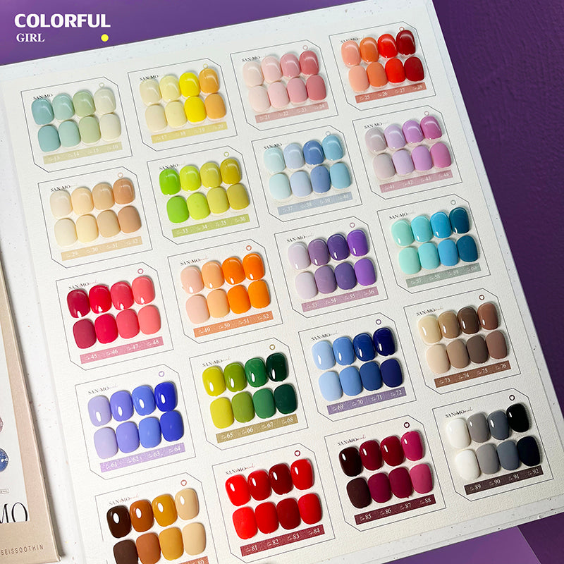 【พร้อมส่ง】SANMO สีเจลทาเล็บ 92สี ฟรีชุดชาร์จชาร์จ สีทาเล็บเจลแท้คุณภาพดี สีต่างๆ รวม