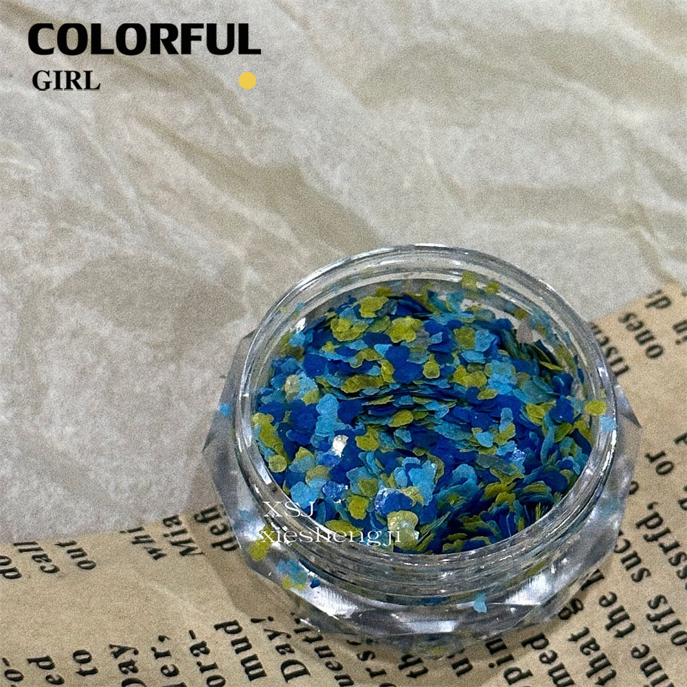 FUN BEADS สไตล์เกาหลี อะไหล่แต่งเล็บ หลากสี แบบกระปุก