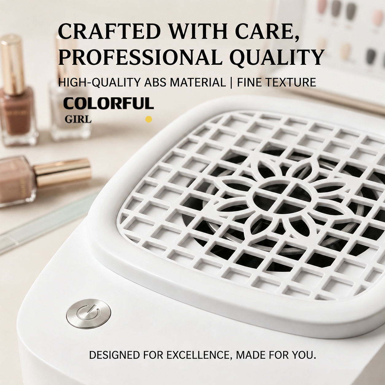 เครื่องดูดฝุ่นเล็บ 18W เครื่องดูดผงตะไบเล็บ Nail Dust Collector เครื่องดูดฝุ่นทำเล็บ แรงดูดสูง เสียงเงียบ พกพาสะดวก พร้อมแผ่นกรองฝุ่น สำหรับร้านทำเล็บและมือใหม่