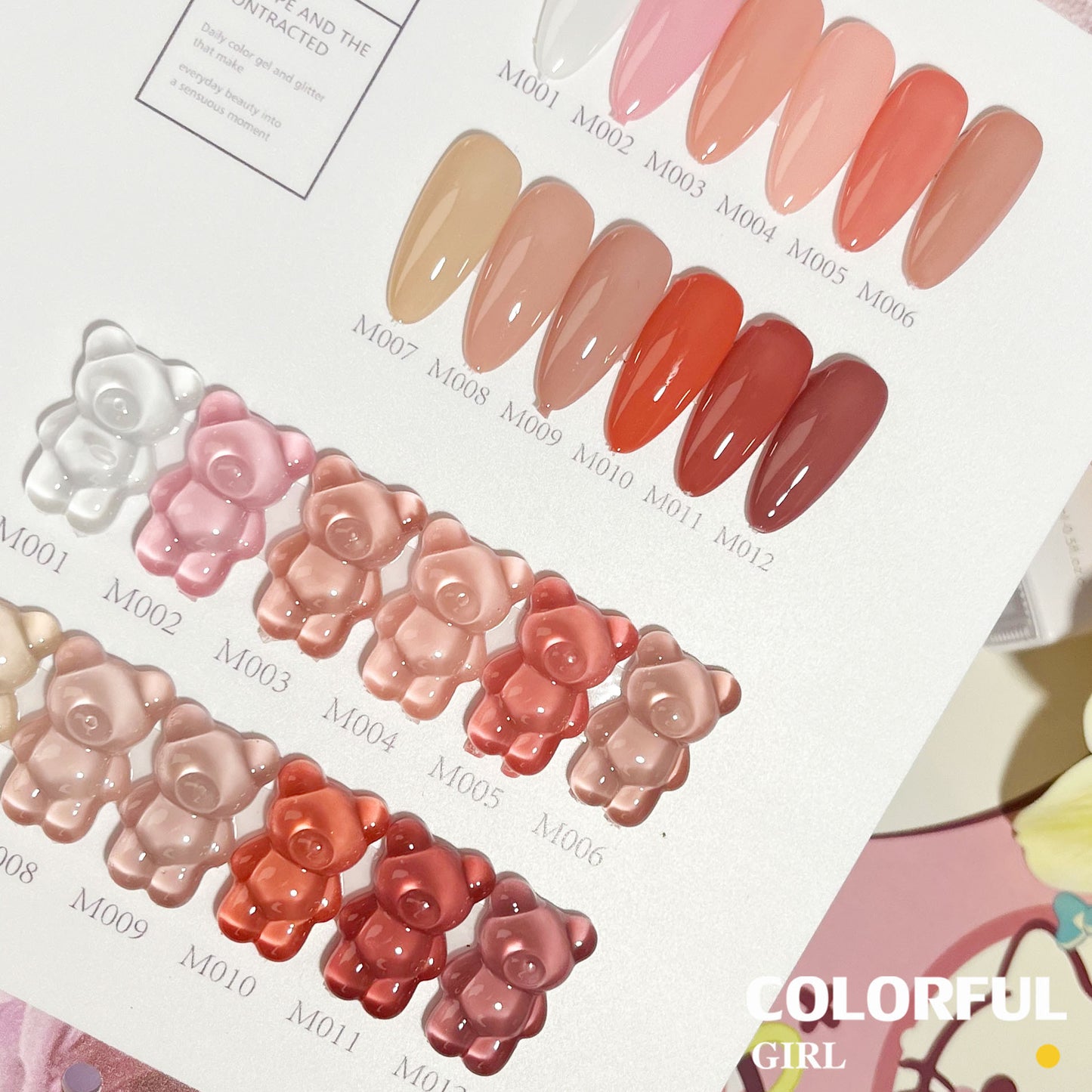 ✨พร้อมส่ง🇹🇭✨สีเจลไซรัปรุ่นใหม่ MILAN 12 สี สีเจลไซรัป โทนชมพู Ice Peach 12 สี แถม ชาร์ทสี สีเจลไซรัปIce Peach