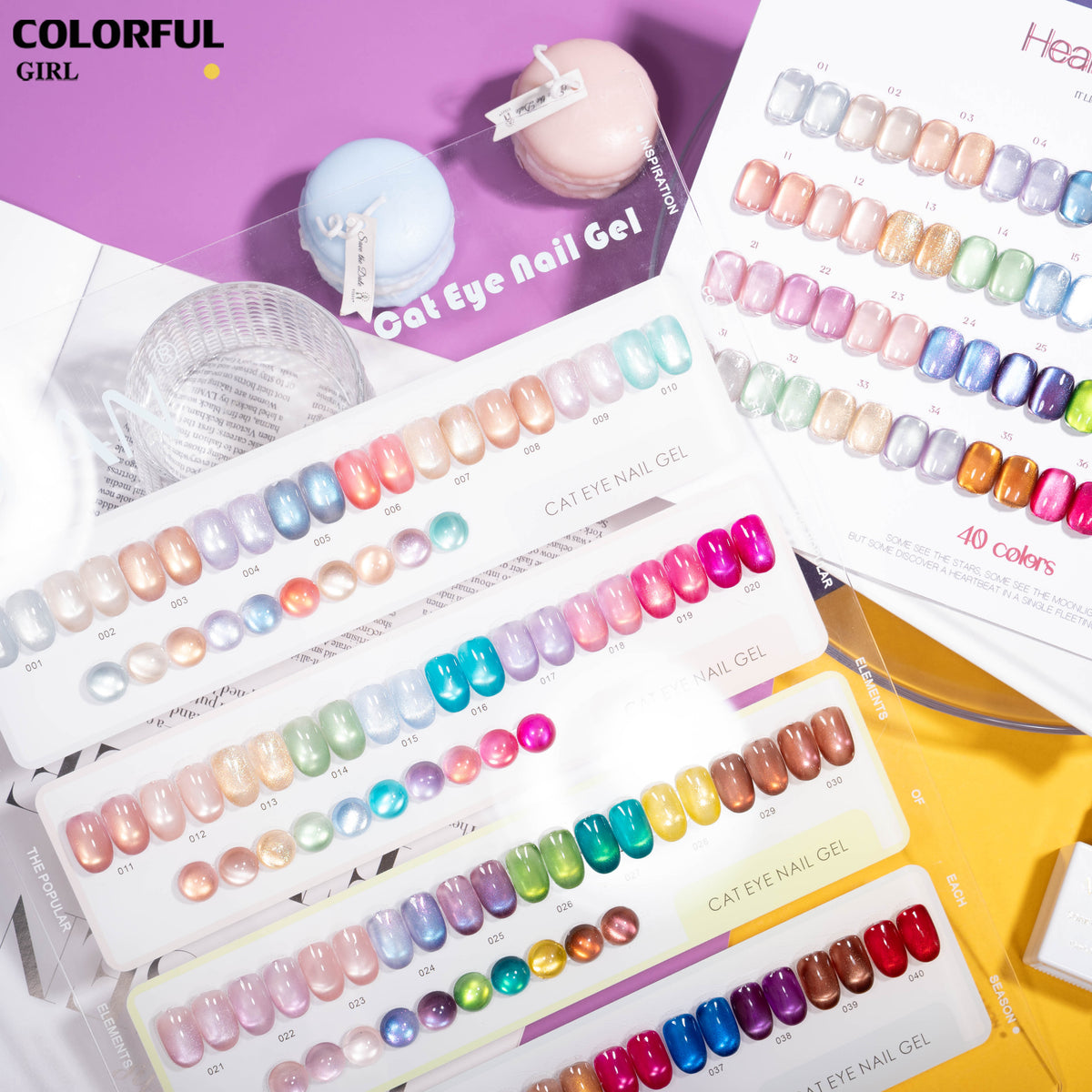 MILAN สีเจลแคทอาย 40 สี|ลุคแก้วมุกฉ่ำวาว|โทนสีมาคารองละมุน|เอฟเฟกต์แสงวิบวับเหมือนแสงดาว |เนื้อซาตินหรูหรา ดูมีมิติทุกมุม ✨