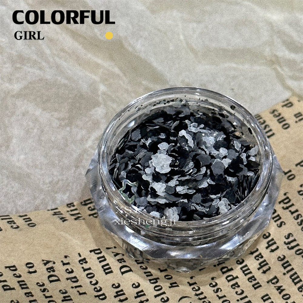 FUN BEADS สไตล์เกาหลี อะไหล่แต่งเล็บ หลากสี แบบกระปุก