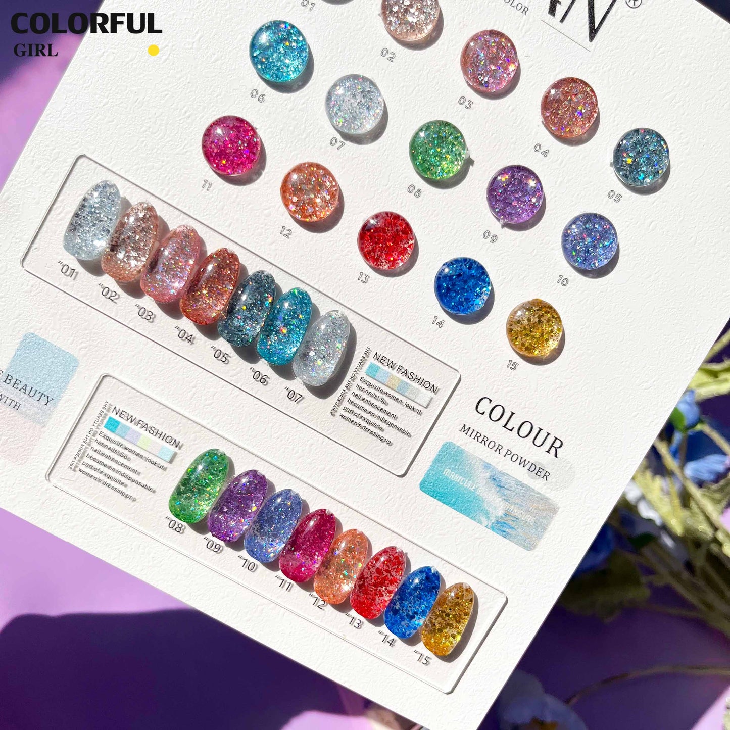【พร้อมส่ง】MILAN 15สี สีเจล สีเจลแฟลช15สี สีเจลกลิซเตอร์ แถม ชาร์ทสี