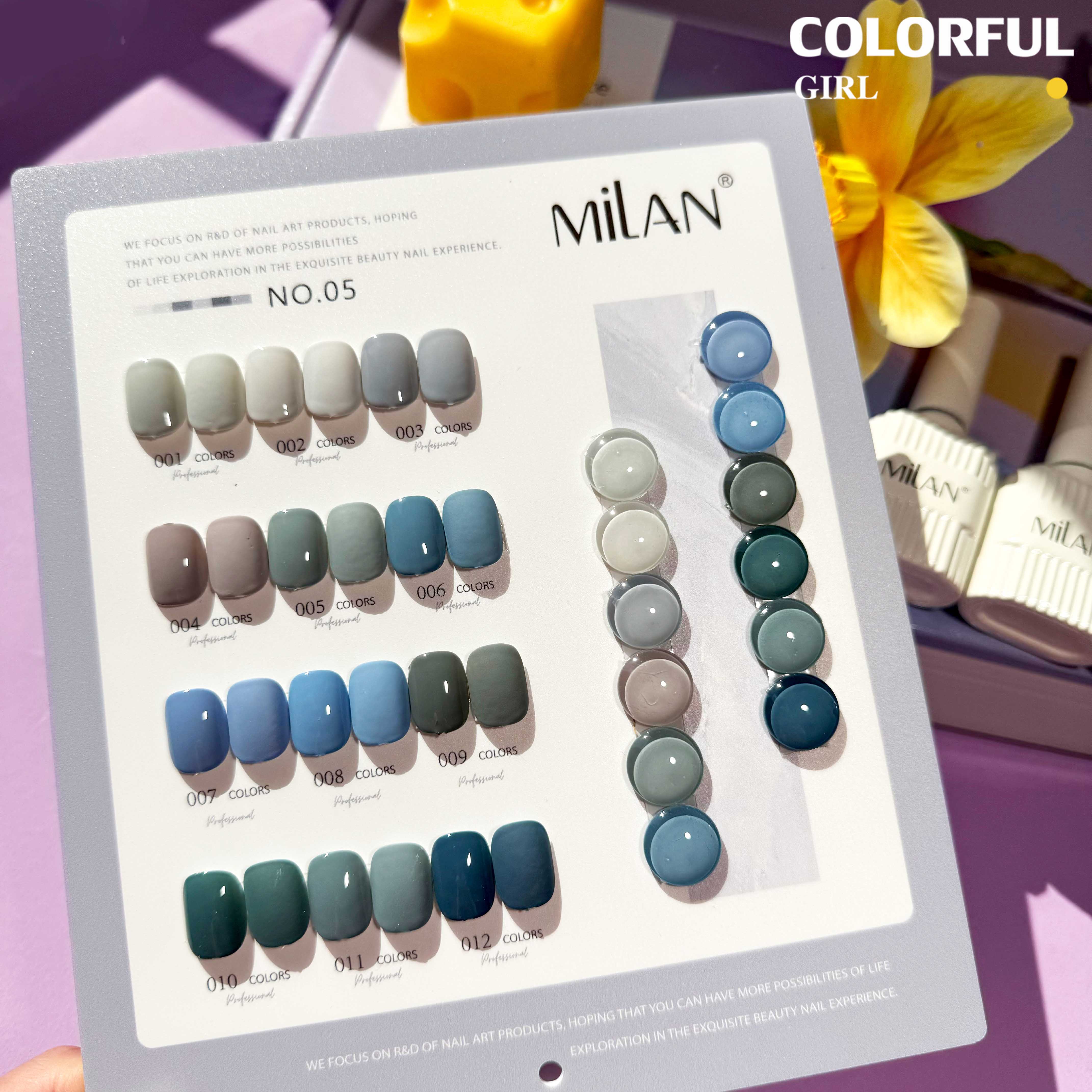 สีเจล Milan New🎉 มาใหม่ 12สี สีพาสเทลพร้อมส่ง แถมฟรีชาร์ทสีน่ารัก
