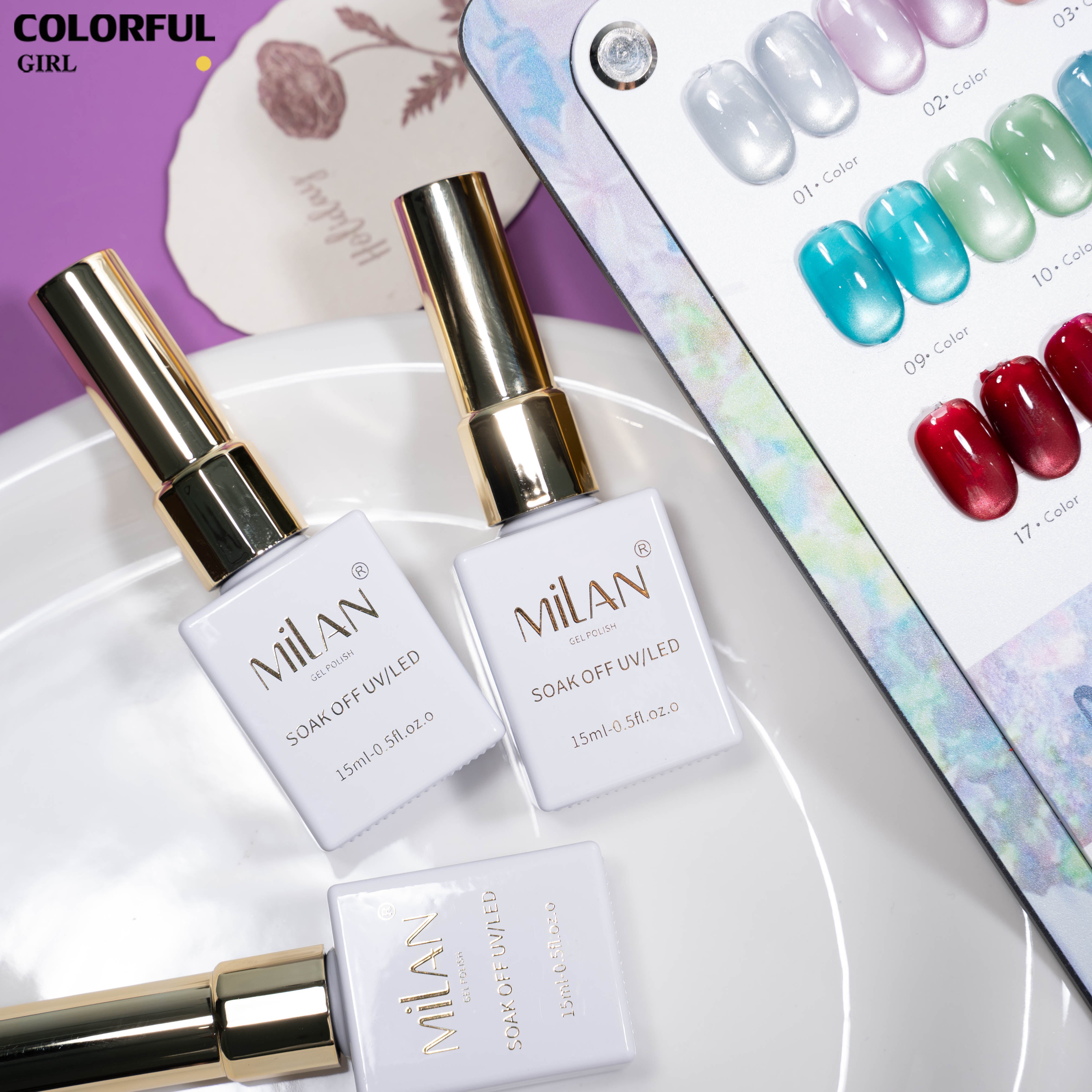เจลเล็บ MILAN Cat Eye 24 สี สีเจลแคทอาย |โทนสุภาพ หวานละมุน | เจลแม่เหล็กตาแมว | สีชัด ติดทนนาน สำหรับงานเล็บมืออาชีพ | สร้างเอฟเฟกต์แสงได้ทันที (ทามาให้แล้ว พร้อมใช้งาน)สีเจลแคทอาย