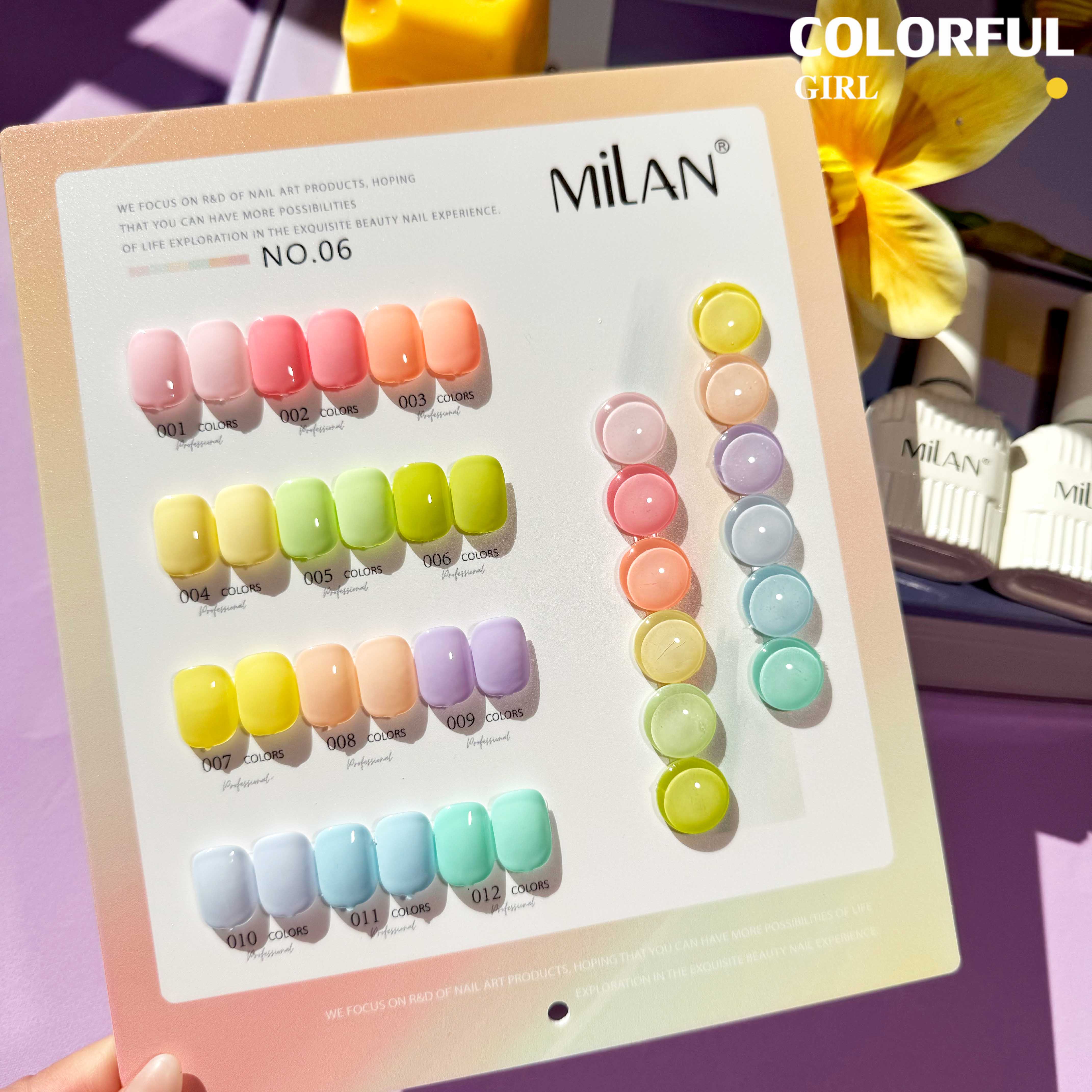 สีเจล Milan New🎉 มาใหม่ 12สี สีพาสเทลพร้อมส่ง แถมฟรีชาร์ทสีน่ารัก