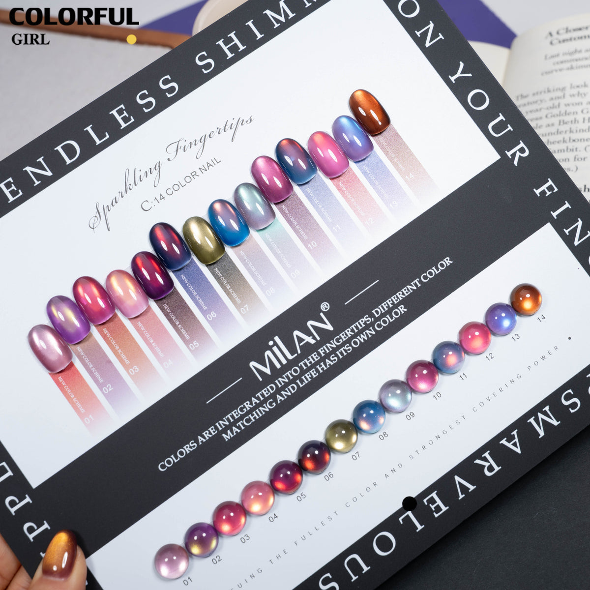 【พร้อมส่ง】milan สีเจลแคทอาย 14 สี ✨|เซ็ตใหม่ โทนสีสวยละมุน|เอฟเฟกต์ประกายแสงเล่นมิติ|แสงวิบวับดุจประกายดาว|แถมชาร์ทสีพร้อมโชว์สีสวย ๆ|ทามาให้แล้ว พร้อมใช้งาน 💅