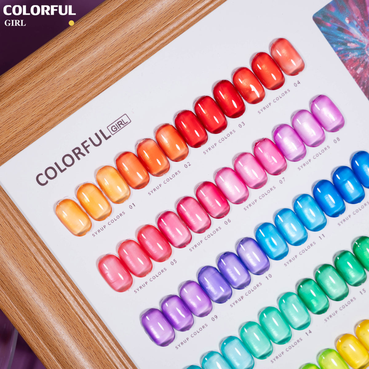 【พร้อมส่ง】สีเจลไซรัป 20 สี COLORFUL GIRL (COLORFUL GIRL)สีลูกกวาด โทนสีสะอาด ดูสบายตา (พร้อมใช้งาน) ✨