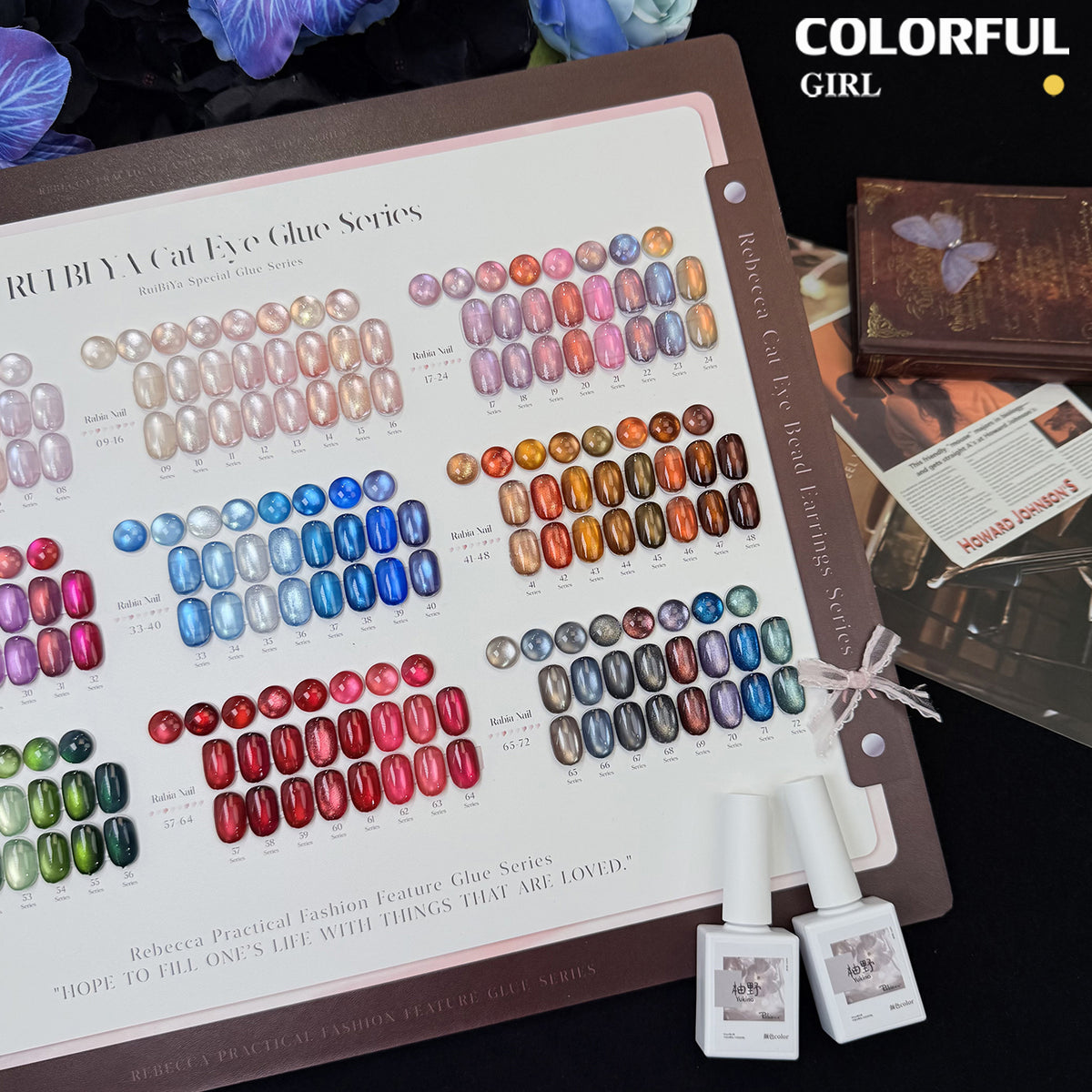 【พร้อมส่ง】Rabia 72 สี ✨ สีเจลแคทอายเนื้อซาติน + สีเจลแคทอายลูกแก้ว ครบเซ็ต 72 สี สีสวยแน่นชัด ติดทนนาน เงางามประกายหรูหรา เหมาะสำหรับร้านทำเล็บมืออาชีพและใช้ส่วนตัว แถมฟรีชาร์ทสี Cat Eye 72 สี (ทามาให้แล้ว พร้อมใช้งาน)