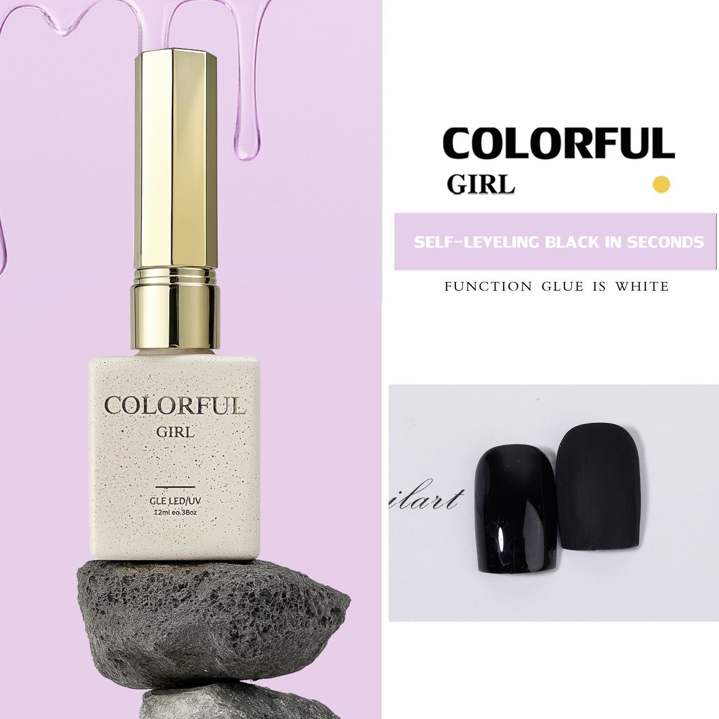 【สินค้าพร้อมส่ง】เจลทาเล็บ Colorful Girl | สีขาว, สีดำ | สีเข้มข้น ทาเพียงครั้งเดียวสีชัด | ปลอดภัยและเป็นมิตรกับสิ่งแวดล้อม