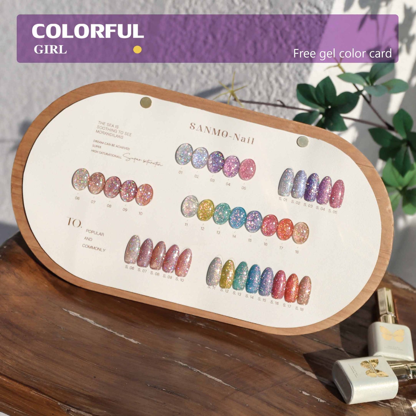 【พร้อมส่ง】18สี สีสันเงางามมากค่ะ สีเจลแฟลช SANMO สี ( SANMO) สีเจล18สี แถม ชาร์ทสี สีเจลแฟลช