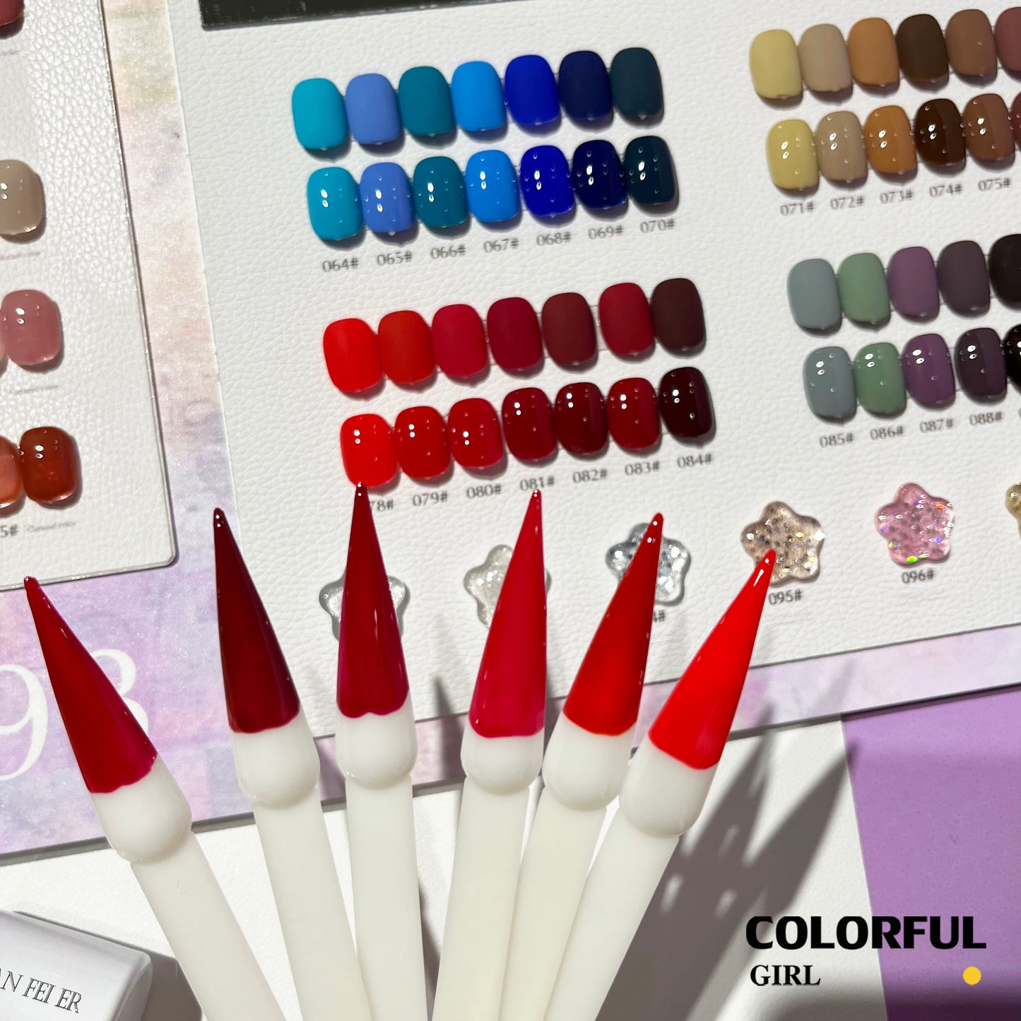 【พร้อมส่ง】สีเจล XUANFEIER 98 สี ชุดยาทาเล็บ 15ml/ขวด การ์ดสีฟรี +TOP COAT+BASE COAT ชุดร้านเล็บ สีเจลสีพื้น/สีเจลไซรัป/สีเจลกลิซเตอร์