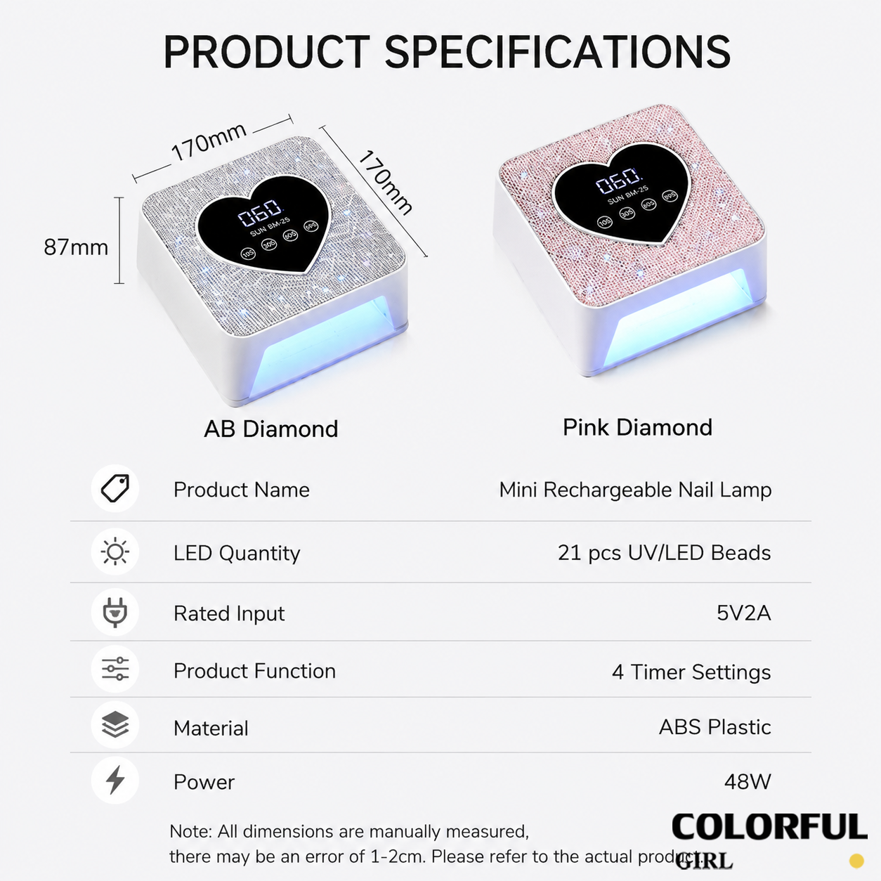 SUN BM-25 UV LED Nail Lamp 48W 21LED|เครื่องอบเจลเล็บ UV LED|โคมไฟอบเล็บเจล|หน้าจอใหญ่ ตั้งเวลา 10S/30S/60S/99S|แบบเสียบปลั๊ก และ แบบมีแบตเตอรี่ให้เลือก|อุปกรณ์ทำเล็บมืออาชีพ