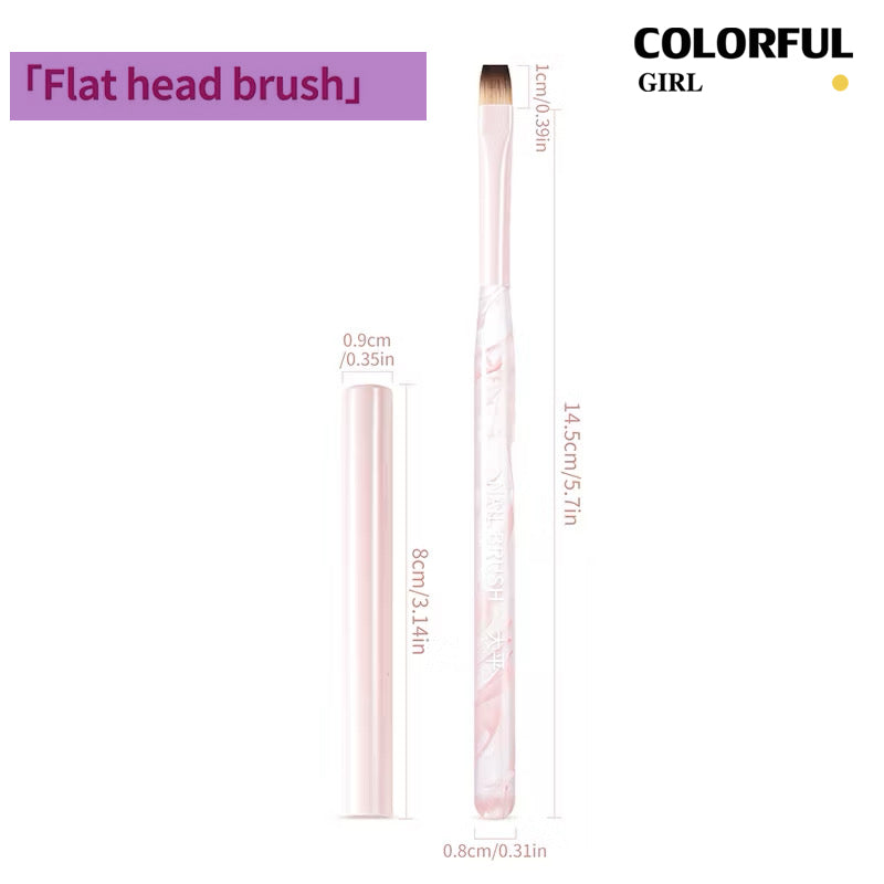 อะคริลิคเล็บแปรง 13 สไตล์ให้เลือก แปรงเล็บแปรงอะคริลิค Uv Gel Extension แปรงเล็บเครื่องมือ พู่กันไล่สี สําหรับตกแต่งเล็บ พร้อมฝาปิด