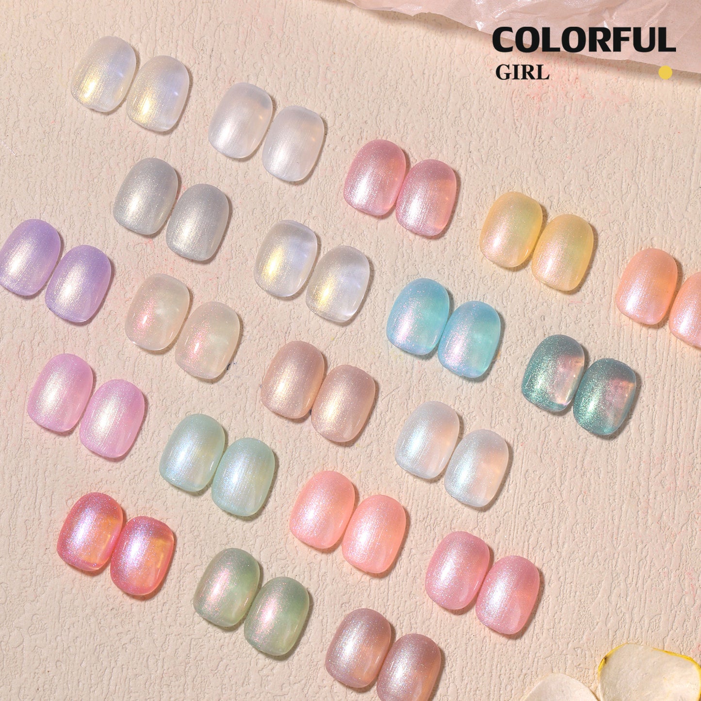【พร้อมส่ง】สีเจล เซ็ท 22 สี milan ออโรร่าเซ็ทเปลือกหอย เซ็ทเปลือกหอย แถมชาร์ทอะคริลิคสำเร็จรูป