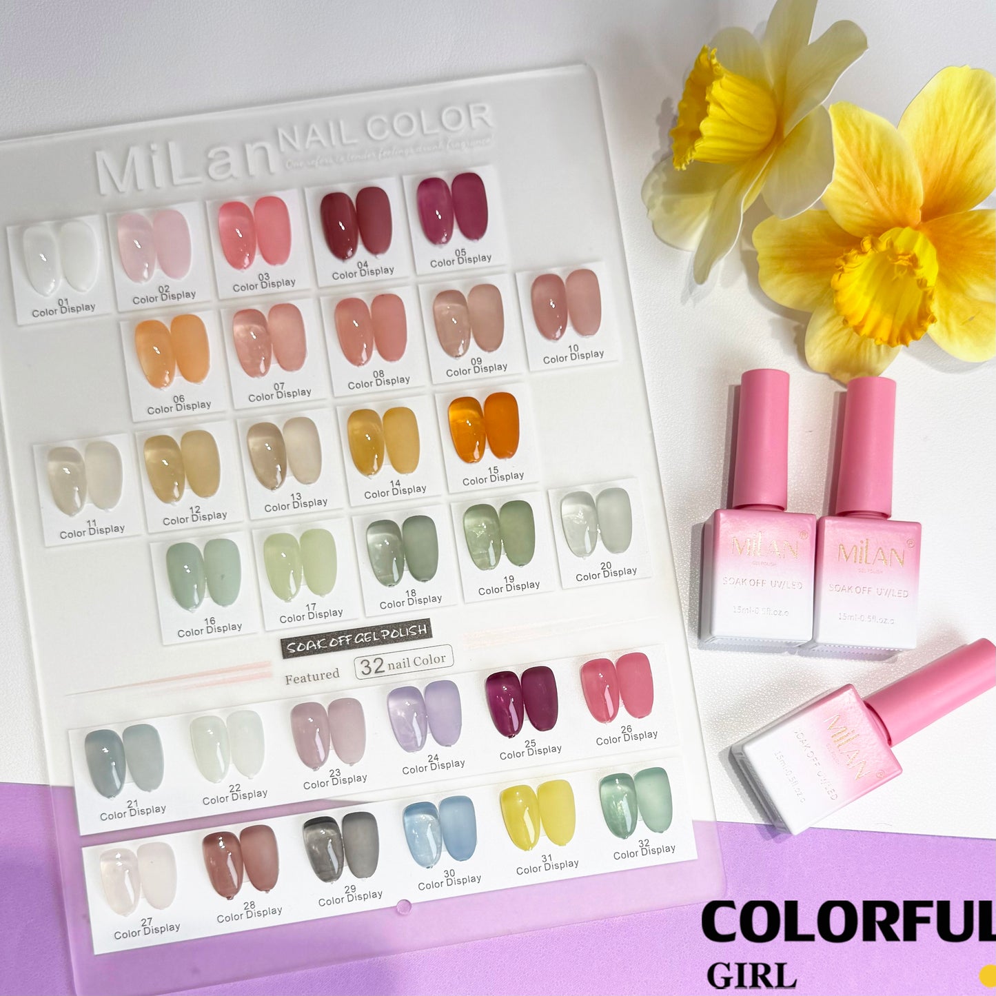 【พร้อมส่ง】MILAN สีเจลไซรัปรุ่นใหม่ 32 สี ฟรีชุดชาร์จชาร์จ เนื้อสวยละมุนค่ะ เจลลี่ไซรัป 32 สี ไม่บางจนเกินไปทาง่ายและสวยมากmilan