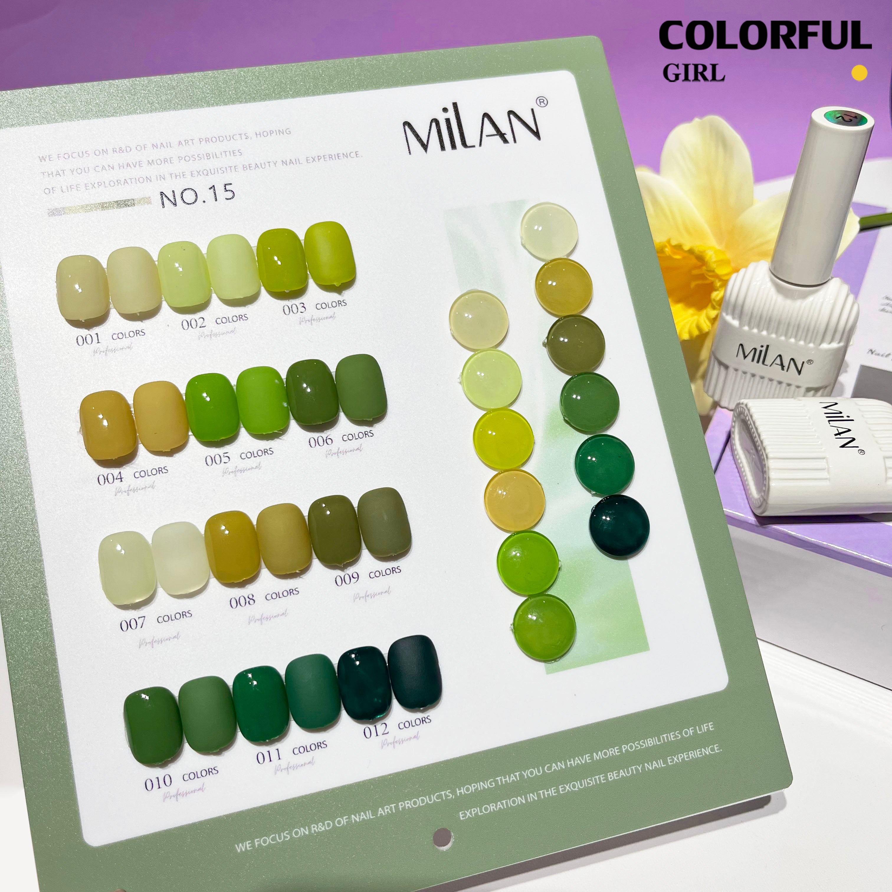 Milan มาใหม่ 12 สี มีหลายเช็ท หลายโทนสี แถมฟรีชาร์ทสี
