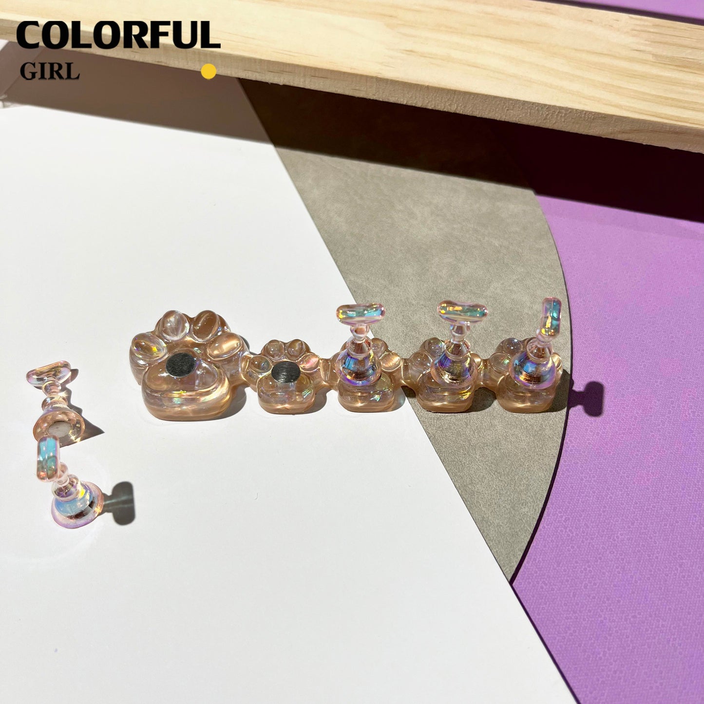 【พร้อมส่ง】ชั้นวางเล็บปลอม แบบแม่เหล็ก สําหรับตกแต่งเล็บออโรร่า กาวดินน้ำมันติดแท่นทำเล็บปลอม