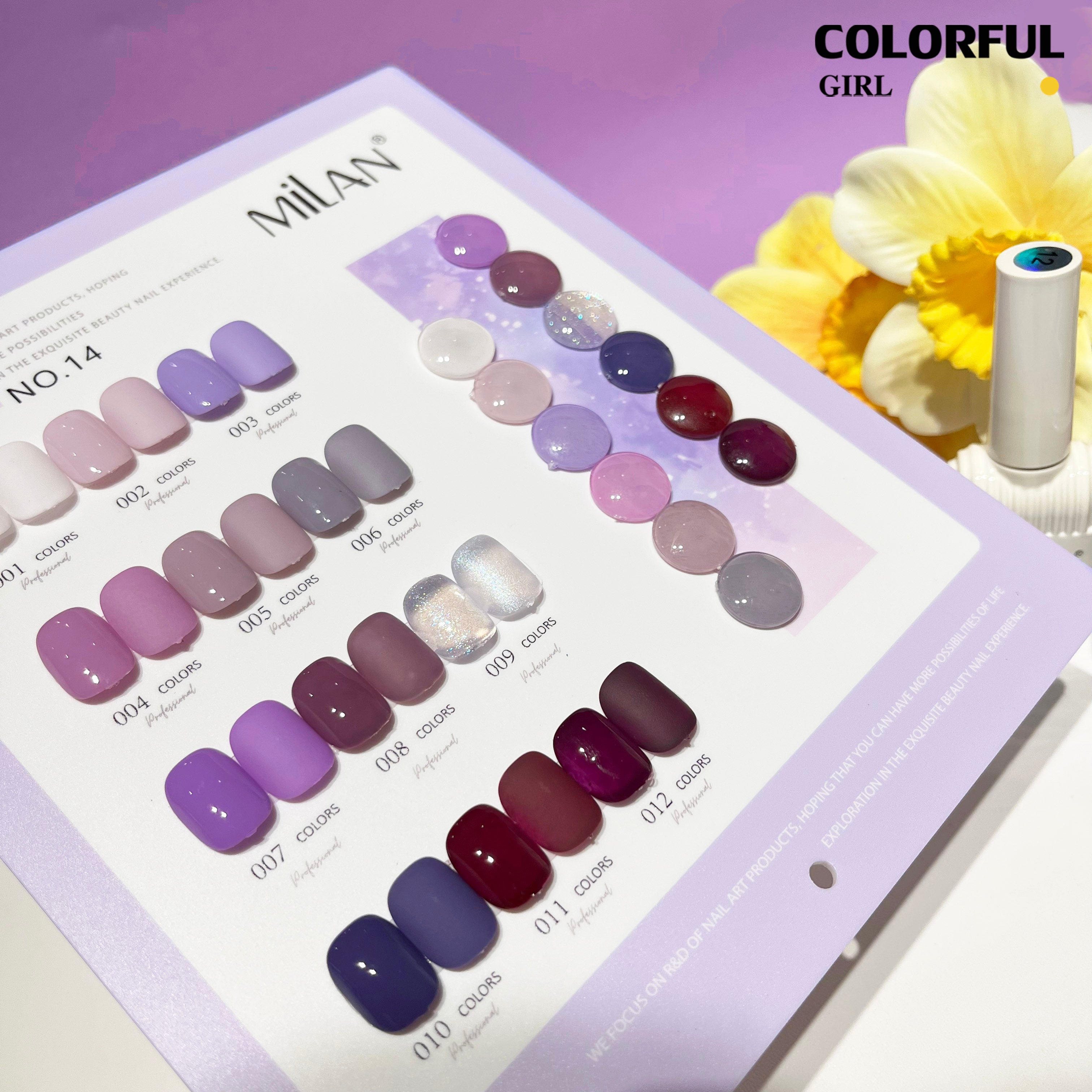 Milan มาใหม่ 12 สี มีหลายเช็ท หลายโทนสี แถมฟรีชาร์ทสี