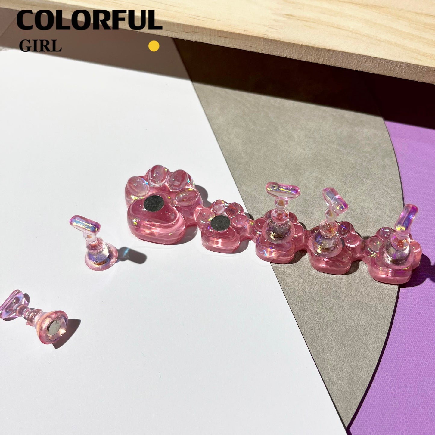 【พร้อมส่ง】ชั้นวางเล็บปลอม แบบแม่เหล็ก สําหรับตกแต่งเล็บออโรร่า กาวดินน้ำมันติดแท่นทำเล็บปลอม
