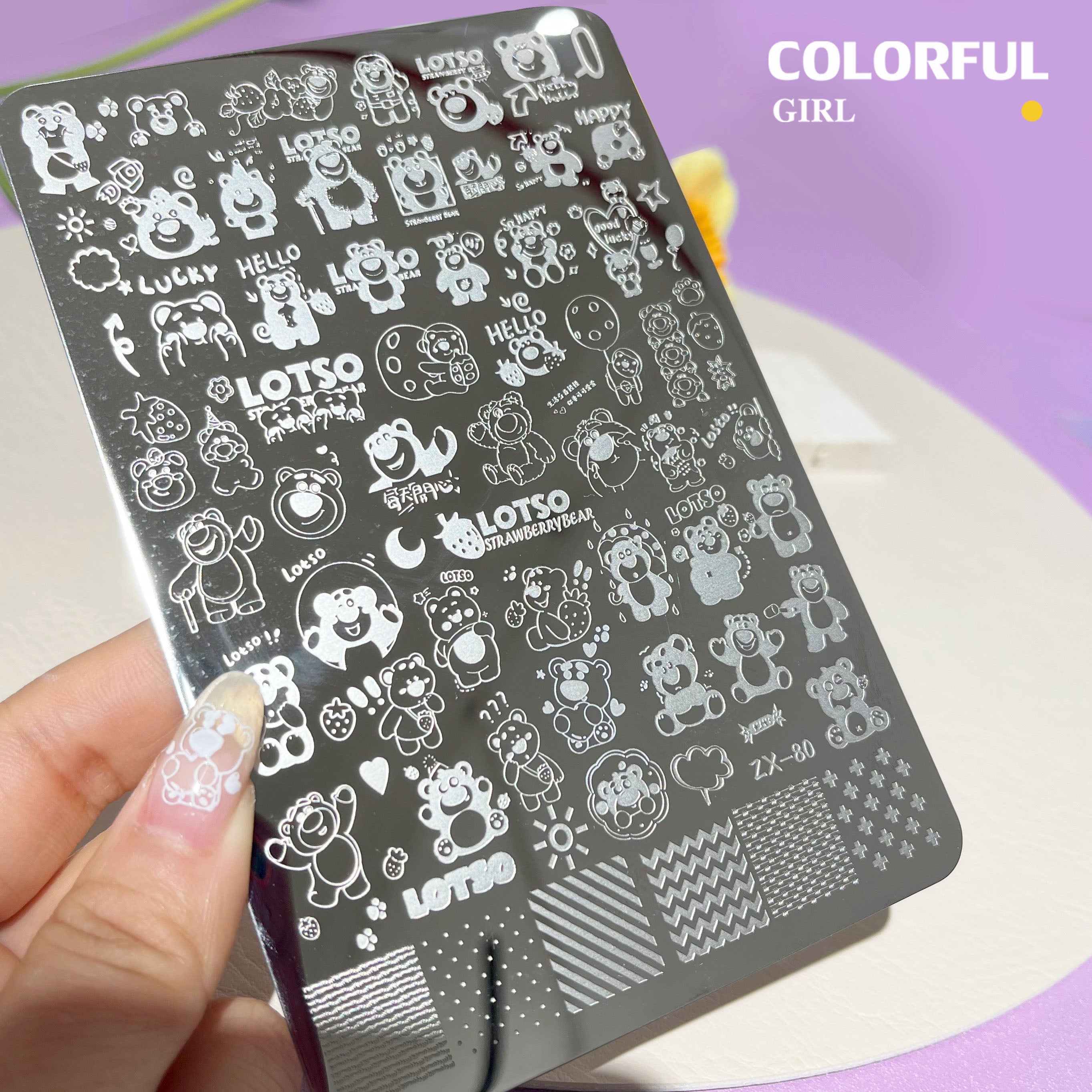 Stamping plate แผ่นปั้มลาย เพ้นท์ลาย ลายฉลุพิมพ์เล็บ ( มีหลายลายให้เลือก )