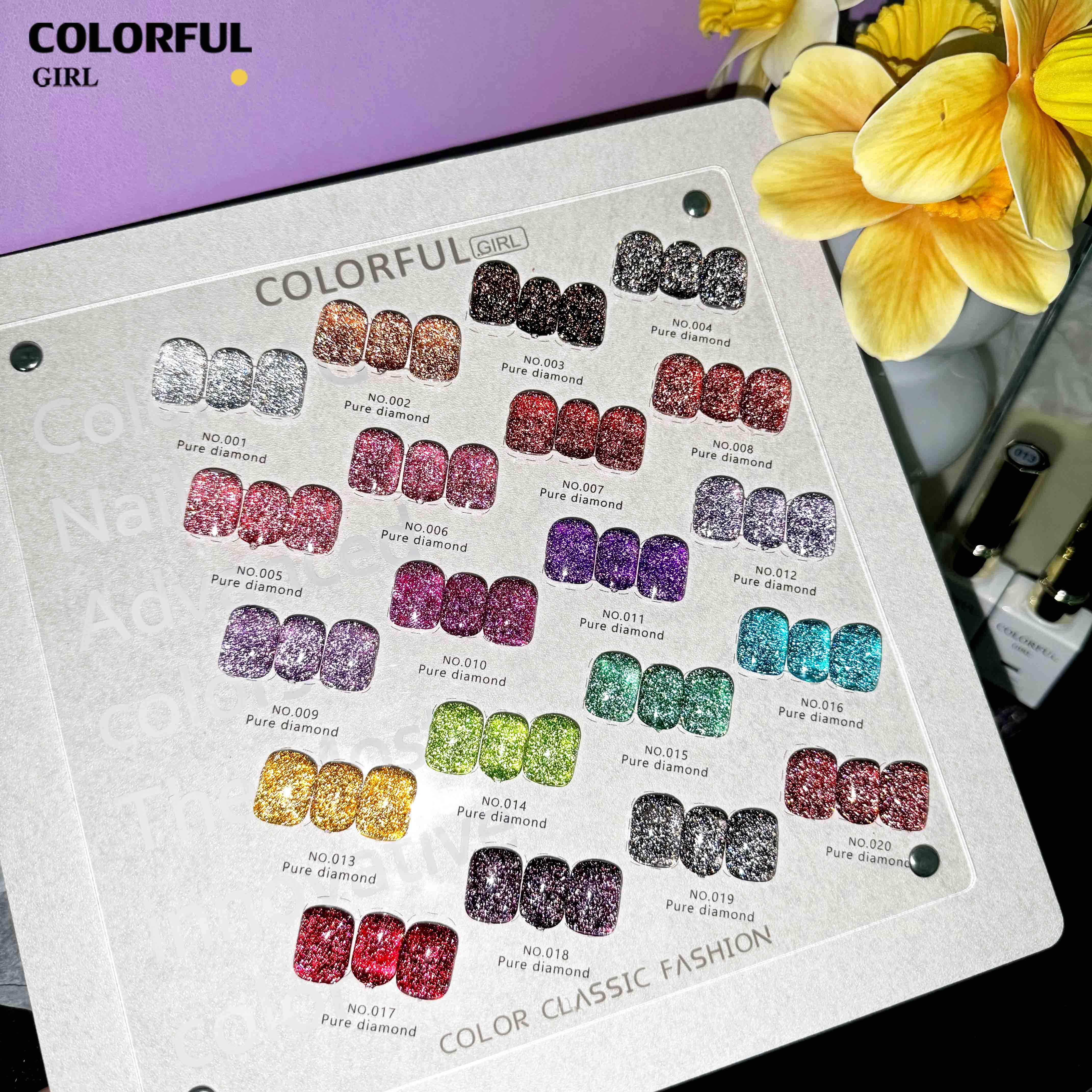Colorful Girl สีเจลแฟลช 20 สี✨ สีแน่น ติดทนนาน แถมฟรีชาร์ทสี 🎨