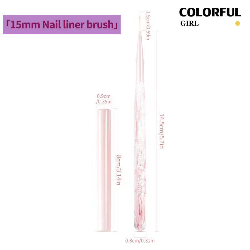 อะคริลิคเล็บแปรง 13 สไตล์ให้เลือก แปรงเล็บแปรงอะคริลิค Uv Gel Extension แปรงเล็บเครื่องมือ พู่กันไล่สี สําหรับตกแต่งเล็บ พร้อมฝาปิด
