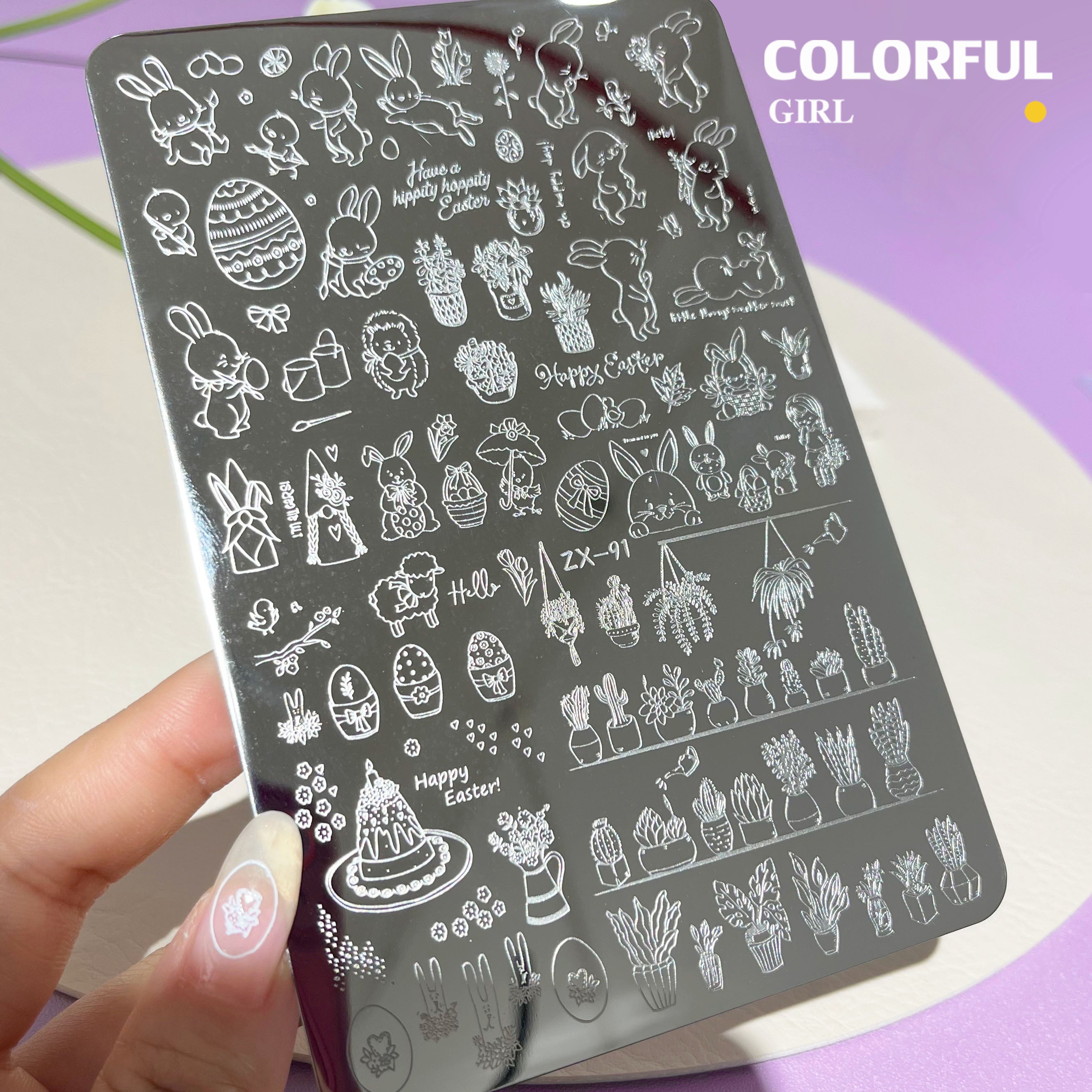 Stamping plate แผ่นปั้มลาย เพ้นท์ลาย ลายฉลุพิมพ์เล็บ ( มีหลายลายให้เลือก )