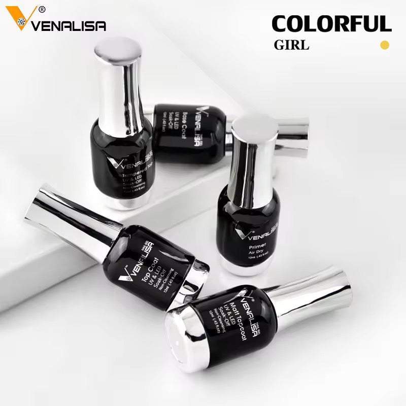 พร้อมส่ง ของแท้ Venalisa เบส ท็อป เบสเจลทาเล็บ ท็อปเจล เคลือบเล็บเจล เบสโค้ท ท็อปโคทเล็บ สีเล็บเจล ปริมาณ 12 ml