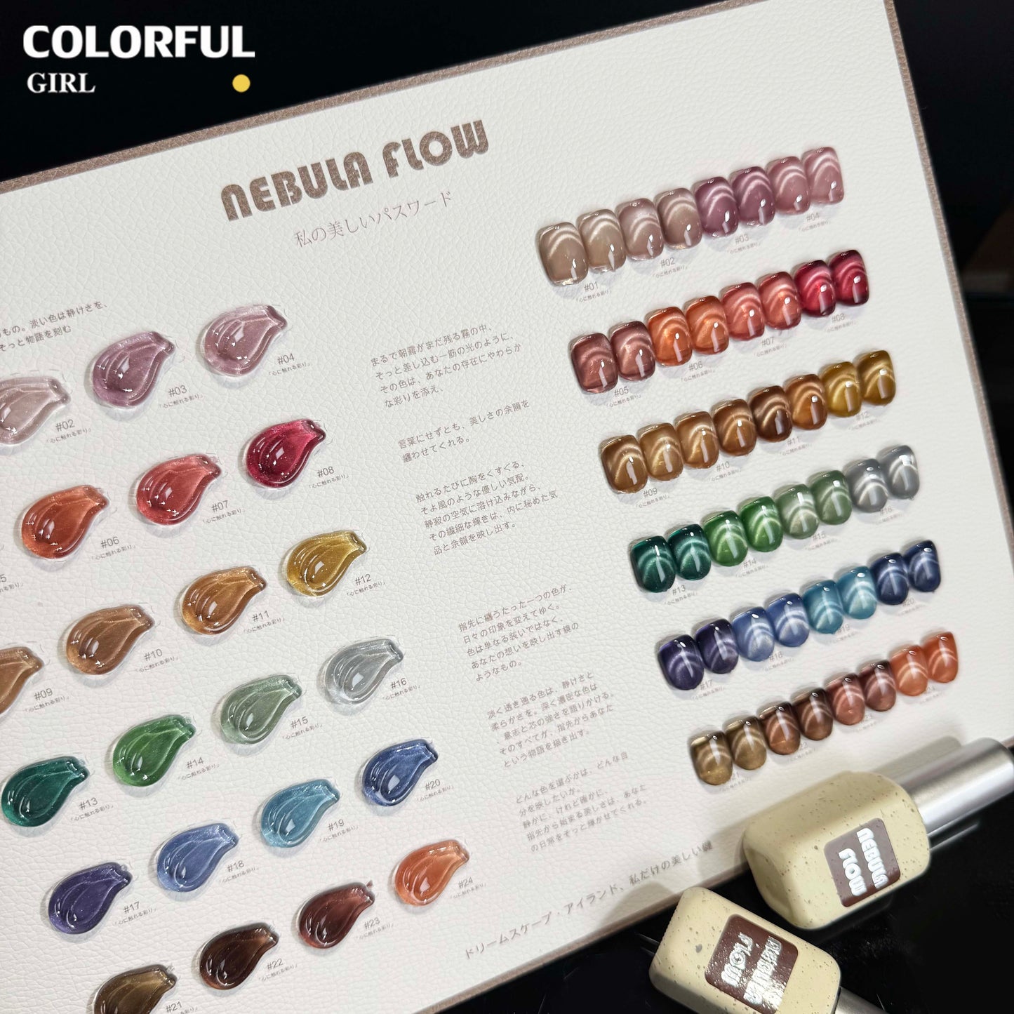 【พร้อมส่ง】NF-019|เบอร์ 1-24 สีเจลแคทอายเนื้อซาติน NebulNFlow|แบบแยกขวด สีเจลแคทอาย สีแน่น วิบวับ สีลูกแก้ว สวยมาก ต้องอบ ส่งไว