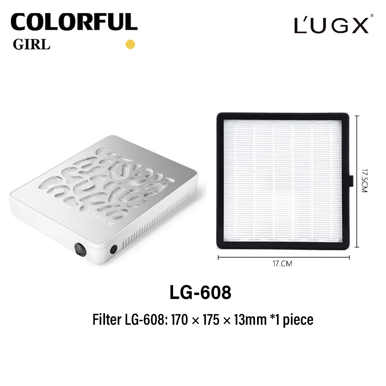 พร้อมส่ง⚡ แผ่นกรองฝุ่นแท้ L’UGX สำหรับรุ่น LG-621 / LG-621S / LG-622 / LG-622S / LG-608 / LG-608S / LG-618 / LG-618S เครื่องดูดฝุ่นทำเล็บ อะไหล่กรองฝุ่นคุณภาพสูง