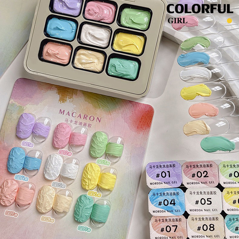 ✨พร้อมส่ง✨ OIL PAINTING TEXTURE GEL ญี่ปุ่นเล็บแกะสลักกาวแกะสลักดินน้ำมันยูวีเจลจิตรกรรม 5d นูนเจลเล็บอุปกรณ์สำหรับมืออาชีพ 9 สี