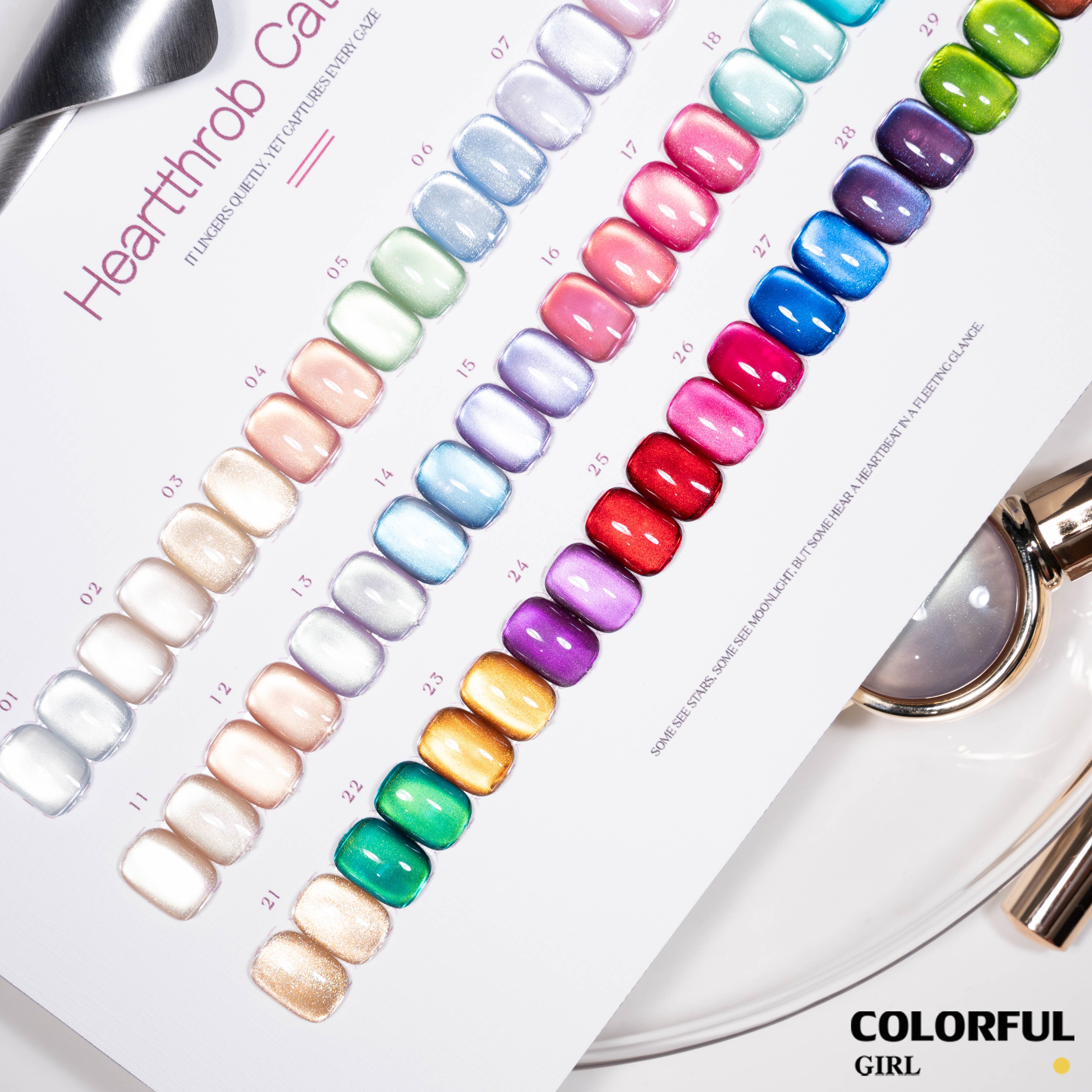 【พร้อมส่ง】แบบแยกขวด Milan Cat Eye สีเจลแคทอาย โทนสีลูกแก้ว เจลทาเล็บ UV/LED 30 สี แยกขวด รหัสสี 01-30 ใช้ร่วมกับแม่เหล็ก