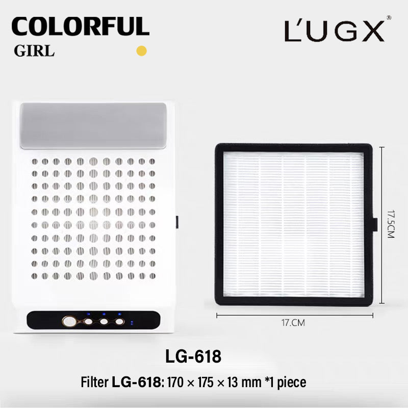 พร้อมส่ง⚡ แผ่นกรองฝุ่นแท้ L’UGX สำหรับรุ่น LG-621 / LG-621S / LG-622 / LG-622S / LG-608 / LG-608S / LG-618 / LG-618S เครื่องดูดฝุ่นทำเล็บ อะไหล่กรองฝุ่นคุณภาพสูง
