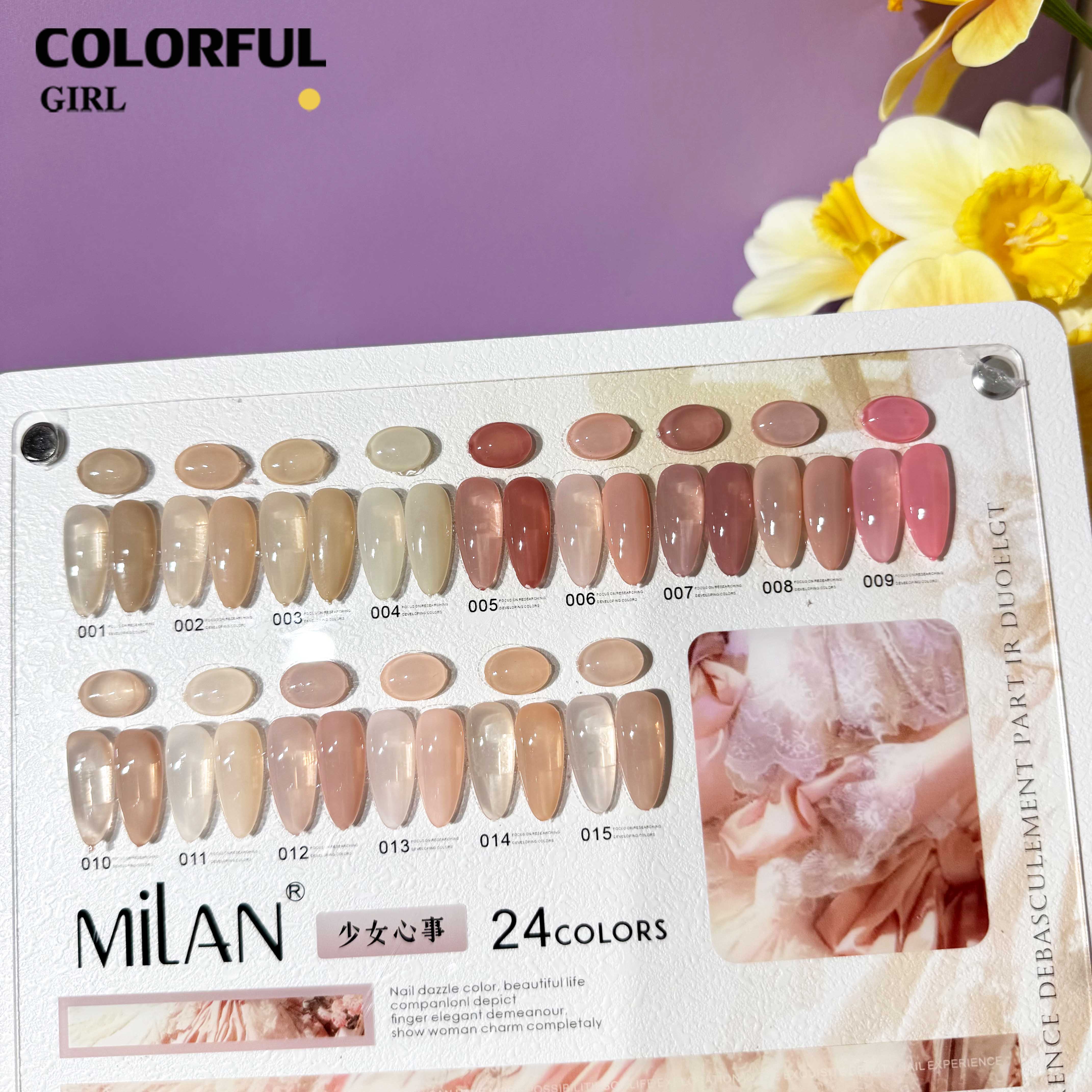 【พร้อมส่ง】MILAN สีเจลไซรัป เจลทาเล็บโทนใส 24 สี ✨ โทนสีผิวและสีพีช ใสวาวเหมือนเจลลี่ สีชัดเจนเป็นธรรมชาติ มาพร้อมชาร์ทสี (ทามาให้แล้ว พร้อมใช้งาน)