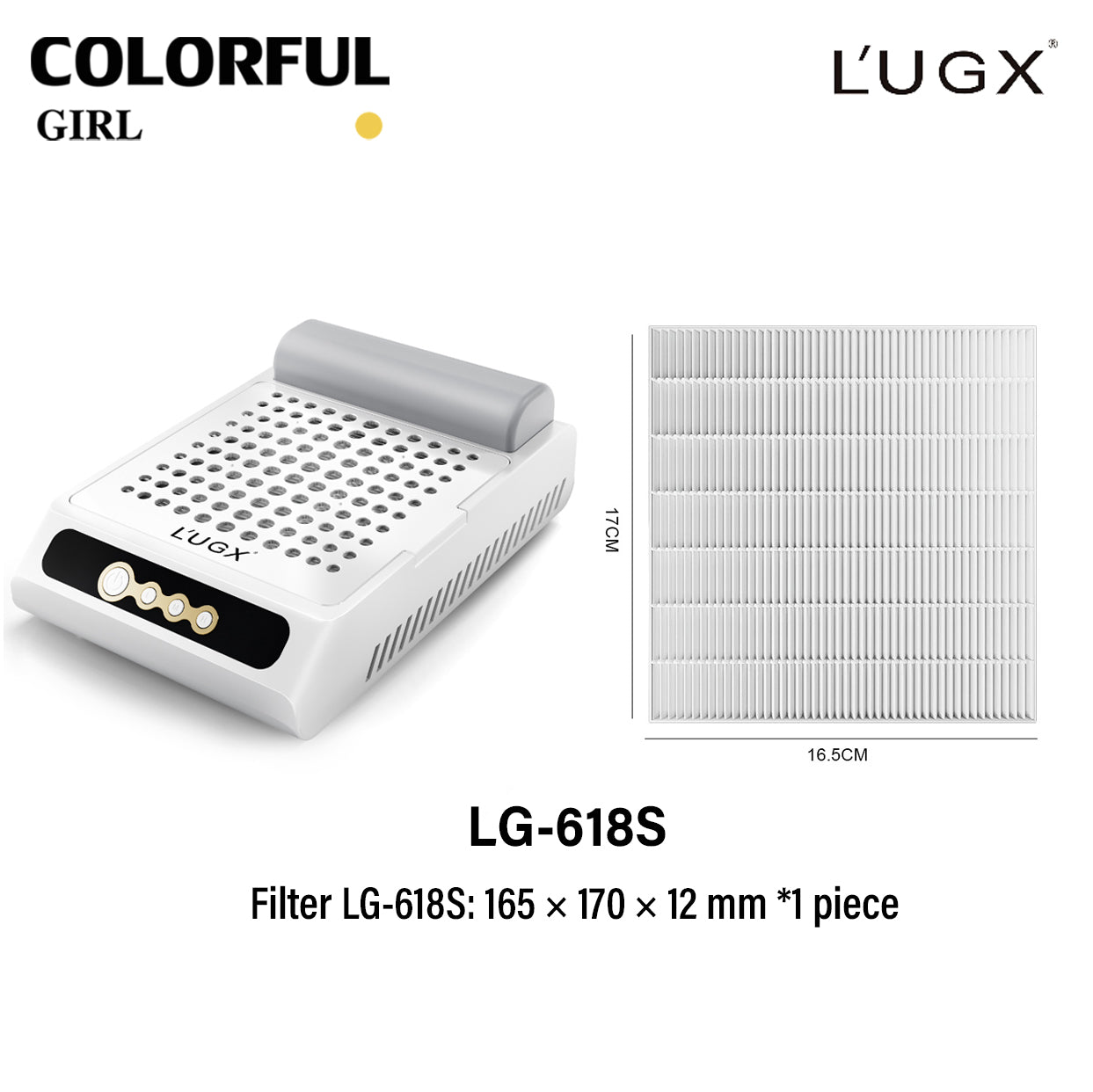 พร้อมส่ง⚡ แผ่นกรองฝุ่นแท้ L’UGX สำหรับรุ่น LG-621 / LG-621S / LG-622 / LG-622S / LG-608 / LG-608S / LG-618 / LG-618S เครื่องดูดฝุ่นทำเล็บ อะไหล่กรองฝุ่นคุณภาพสูง