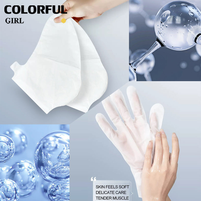 【10คู่】มาส์กมือ มาส์กเท้า ✨ นมแพะ / วิตามินซี / กุหลาบ / ลาเวนเดอร์ / ว่านหางจระเข้ บำรุงล้ำลึก เติมความชุ่มชื้น มือเท้านุ่มชุ่มชื้น ผิวดูเรียบเนียนกระจ่างใส