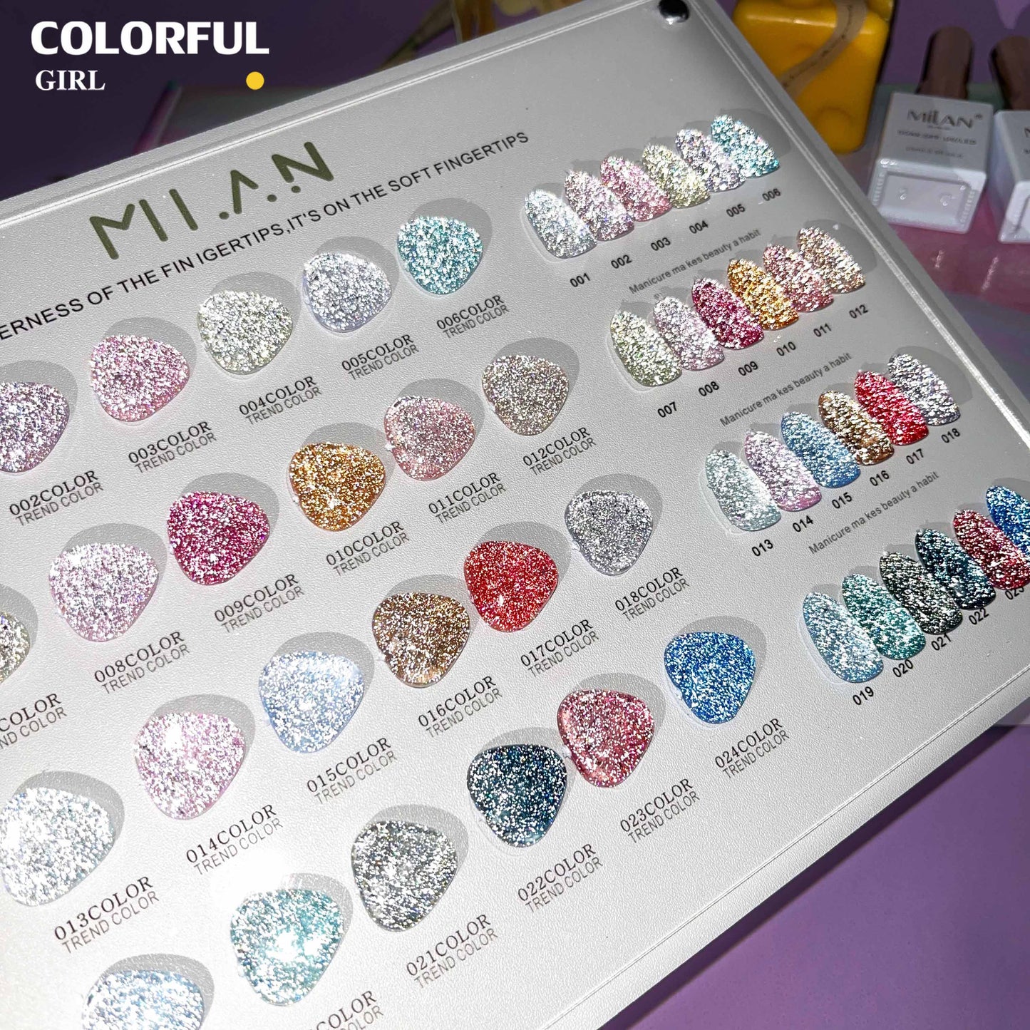 【พร้อมส่ง】สีเจลแฟลช สีทาเล็บเจล milan 24สี( MILAN) สีเจล 24สี สีเจลแฟลช แถม ชาร์ทสี
