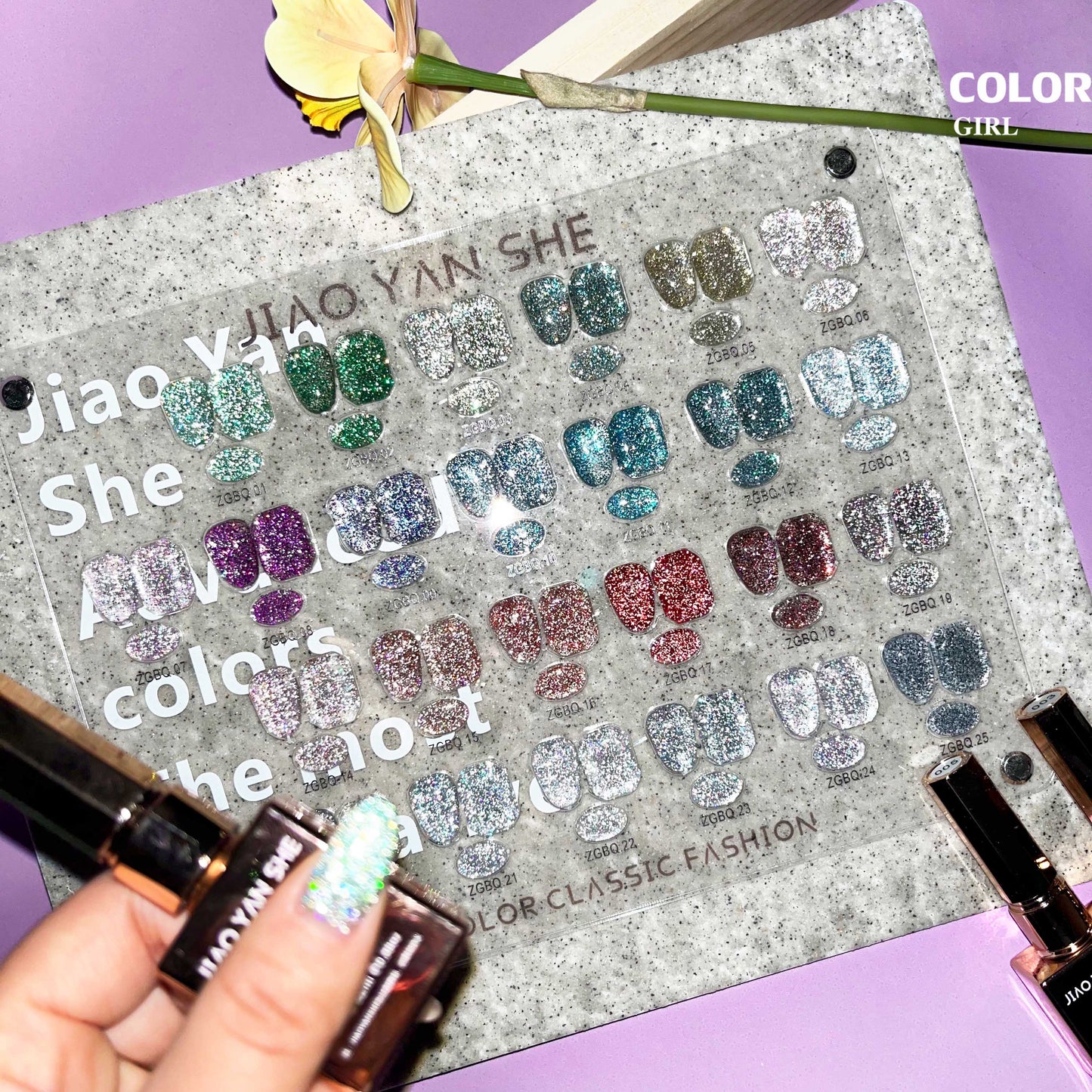 【พร้อมส่ง】JYSสีเจลแฟลช   สีทาเล็บเจล 25สี(JIAOYANSHE) สีเจล20สี สีเจลแฟลช   แถม ชาร์ทสี (แถม ชาร์ทสี ทามาให้แล้ว)